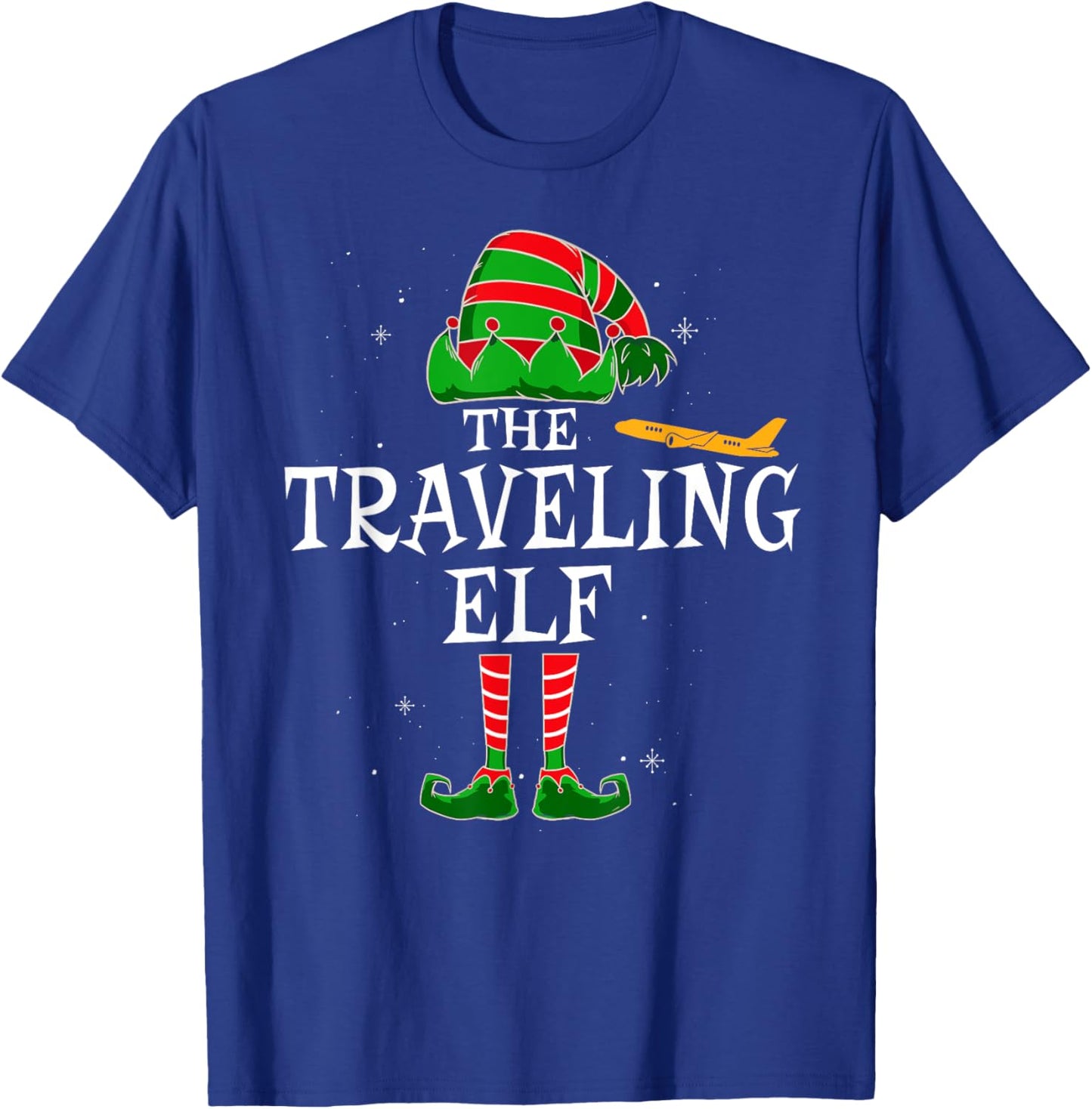 The Traveling Elf Group Matching Family Christmas Traveler T-Shirt - T-Shirt | Royal