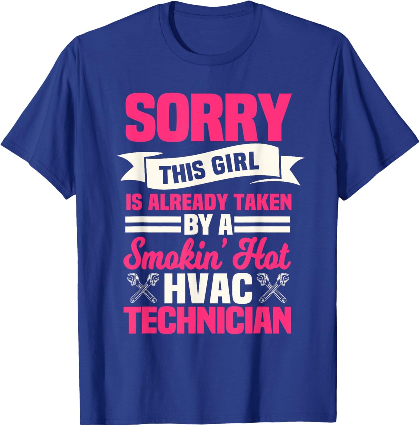 HVAC Technician Wife Mechanic Service HVACR Tech Installer T-Shirt - T-Shirt | Royal