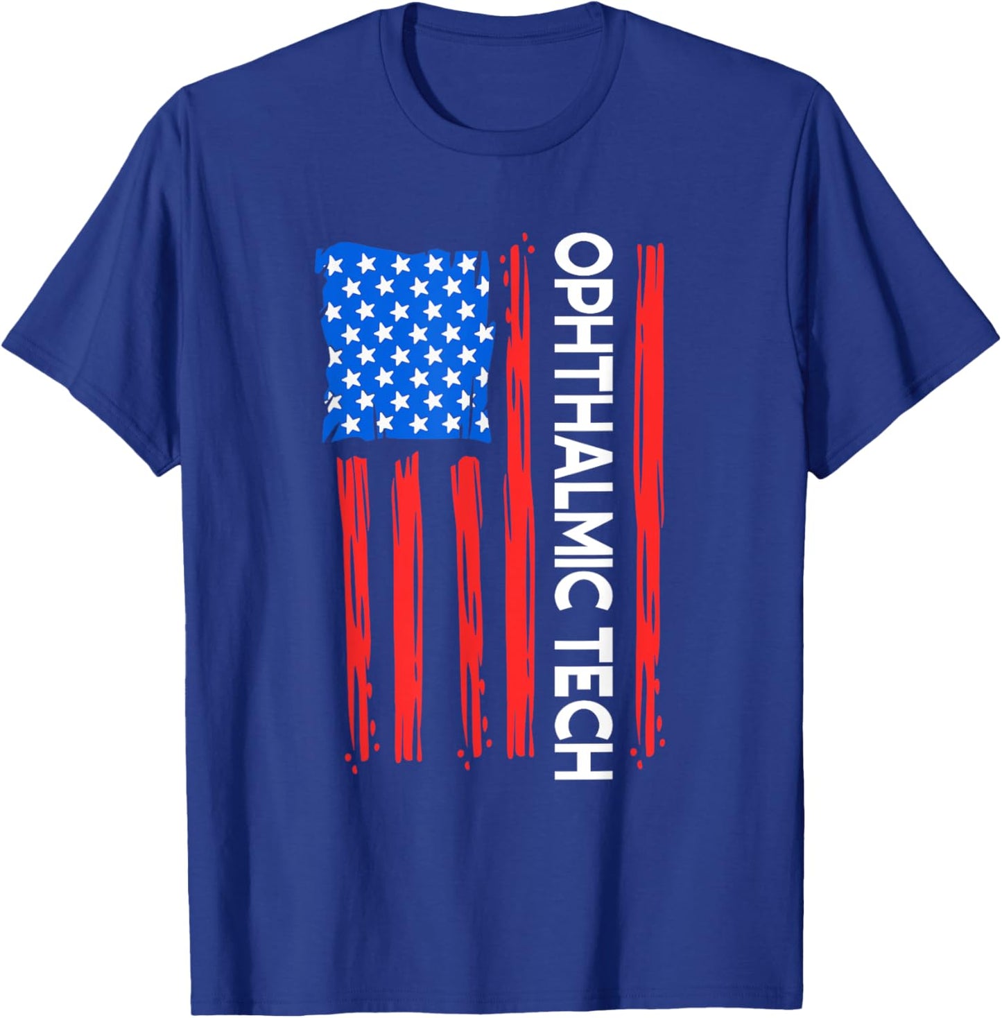 Patriotic Ophthalmic Technician Women Men T-Shirt - T-Shirt | Royal