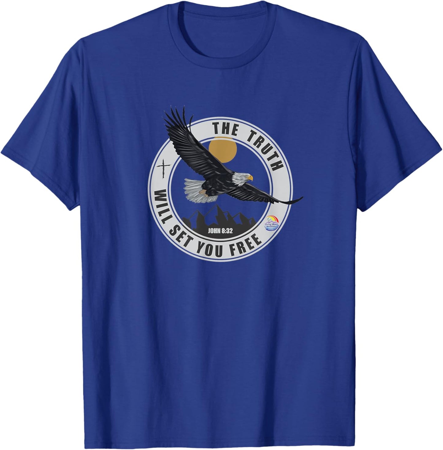 The Truth Will Set You Free Bible Scripture Freedom Eagle T-Shirt - T-Shirt | Royal
