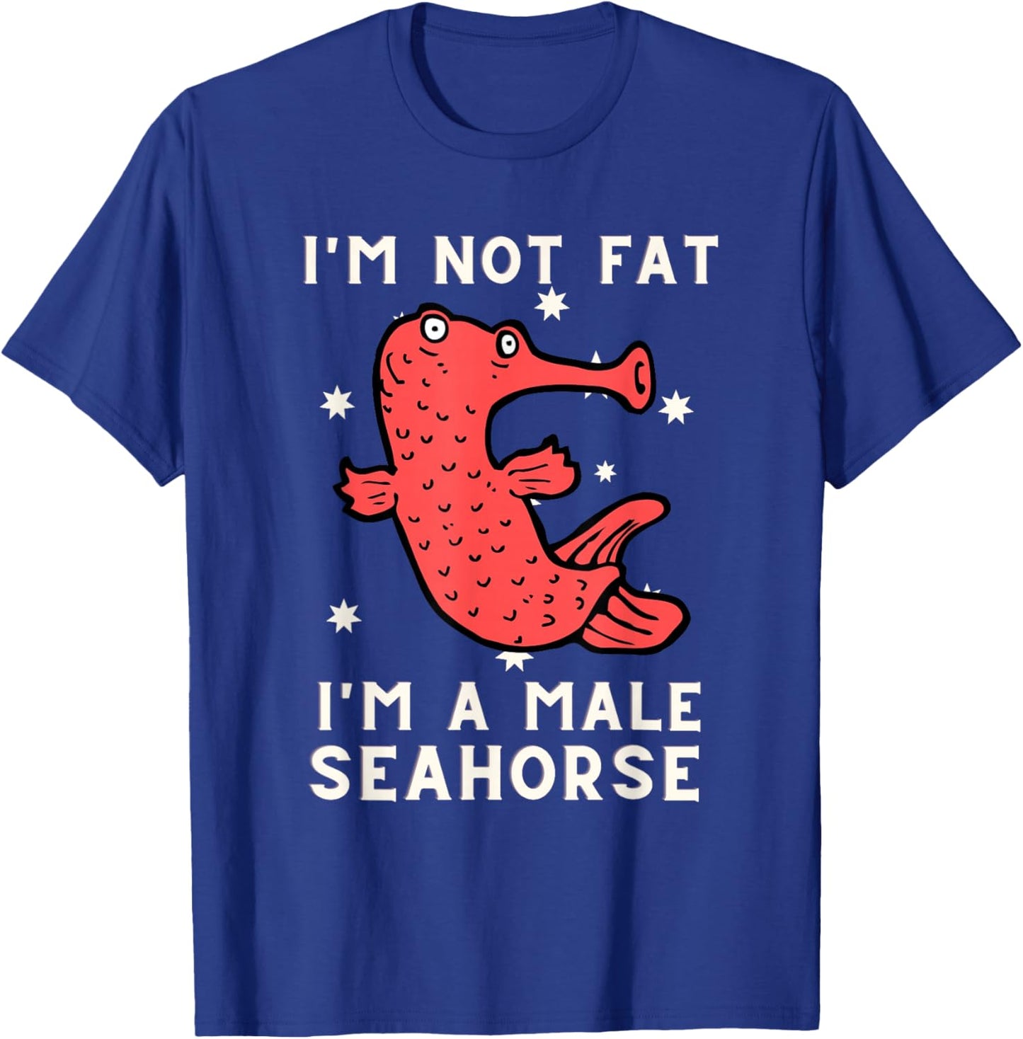 Pregnant Seahorse Joke - Seahorse Costume Fish And Aquarium T-Shirt - T-Shirt | Royal