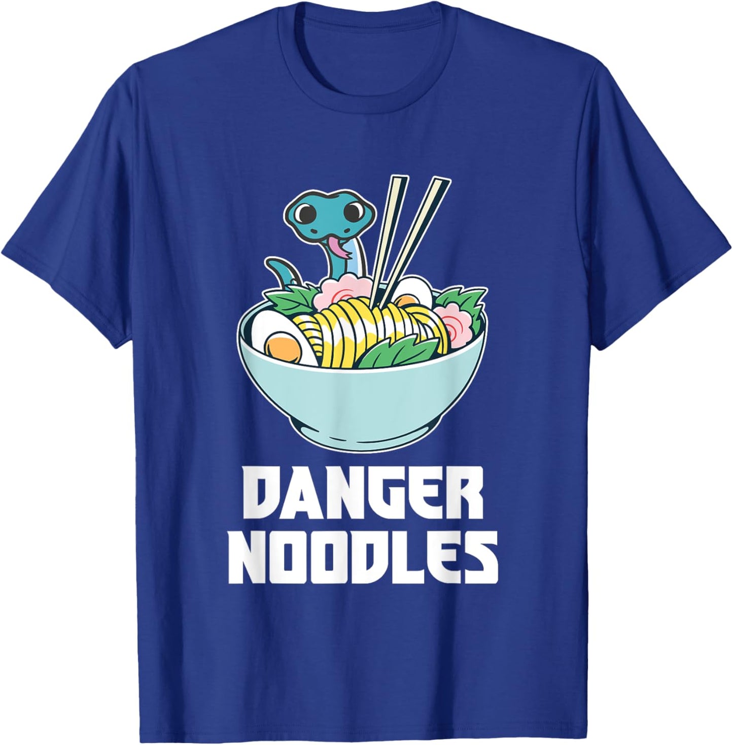 Danger Noodles, Snake Kawaii Anime Funny Ramen Soup Snakes T-Shirt - T-Shirt | Royal