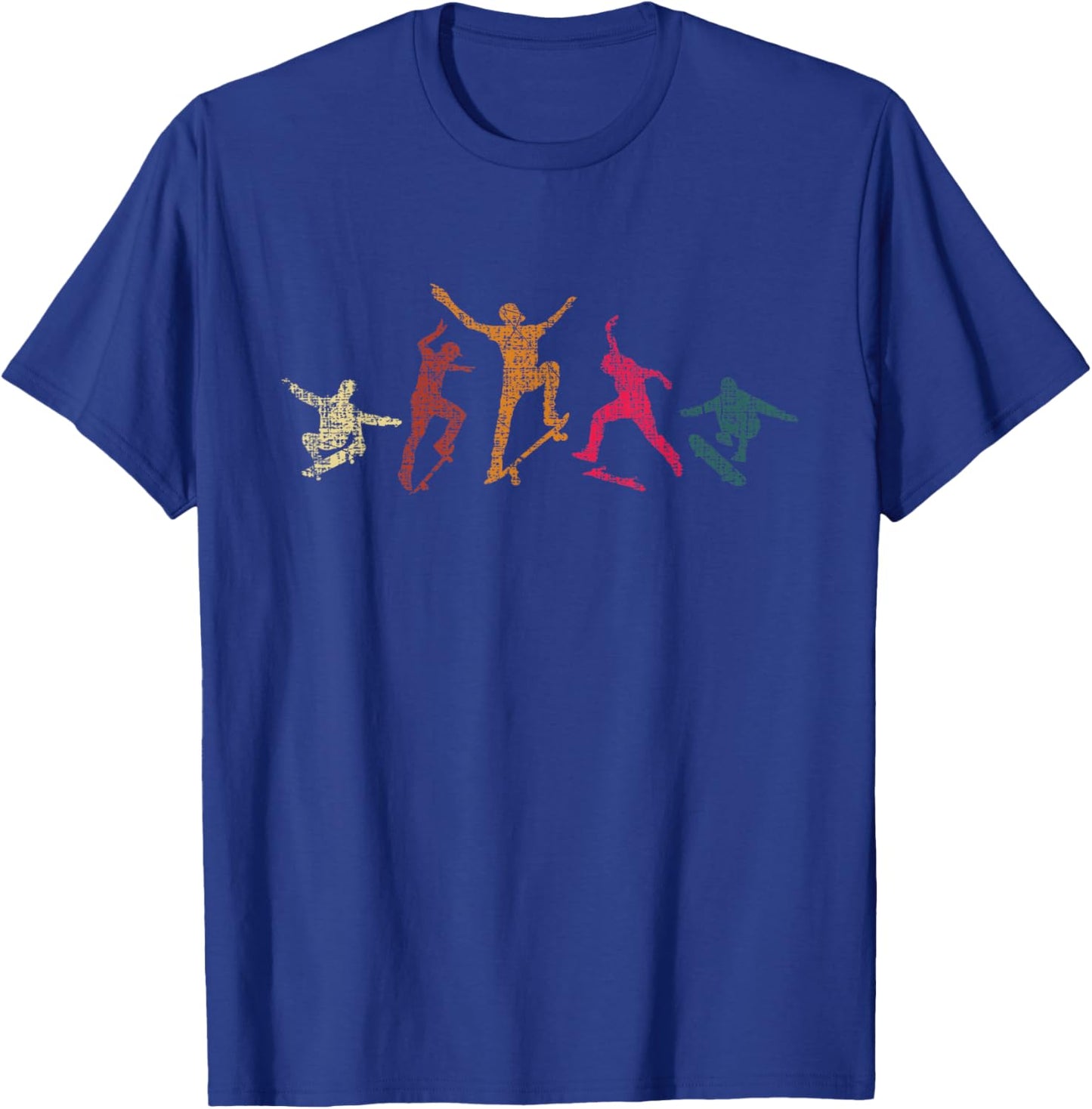 Retro Skateboarder Skateboard Skateboarding Skater T-Shirt - T-Shirt | Royal