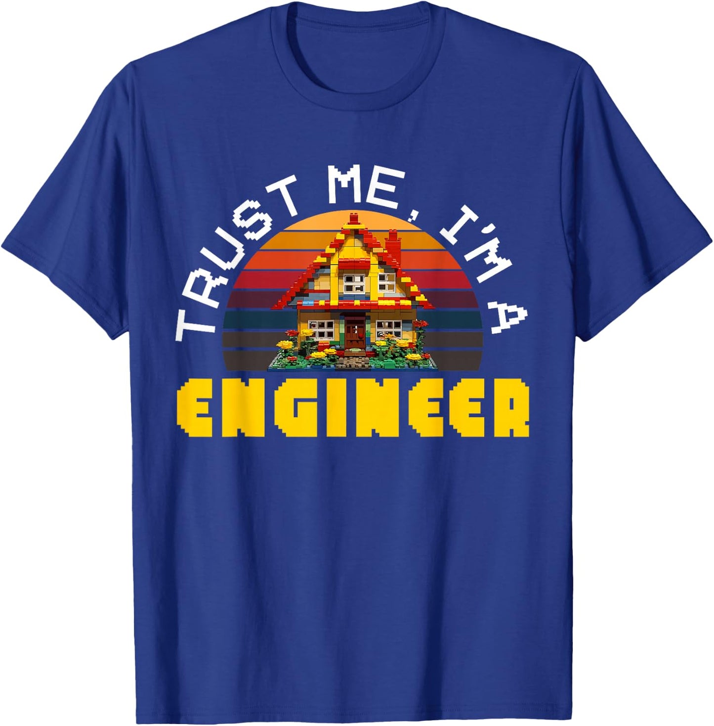 Master Builder Bricks Blocks Play Toys T-Shirt - T-Shirt | Royal