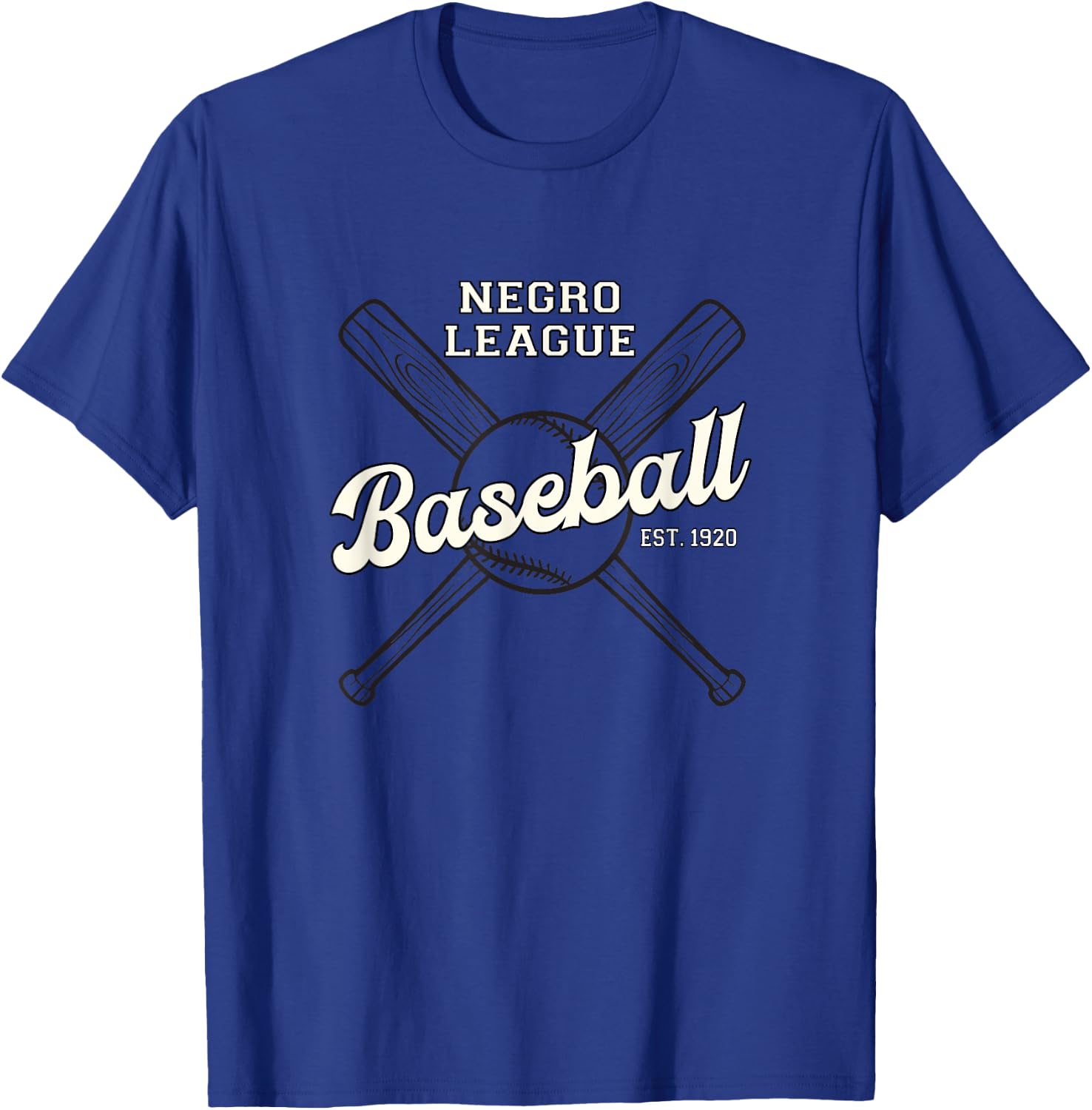 Vintage Negro League Baseball Black History Month T-Shirt - T-Shirt | Royal