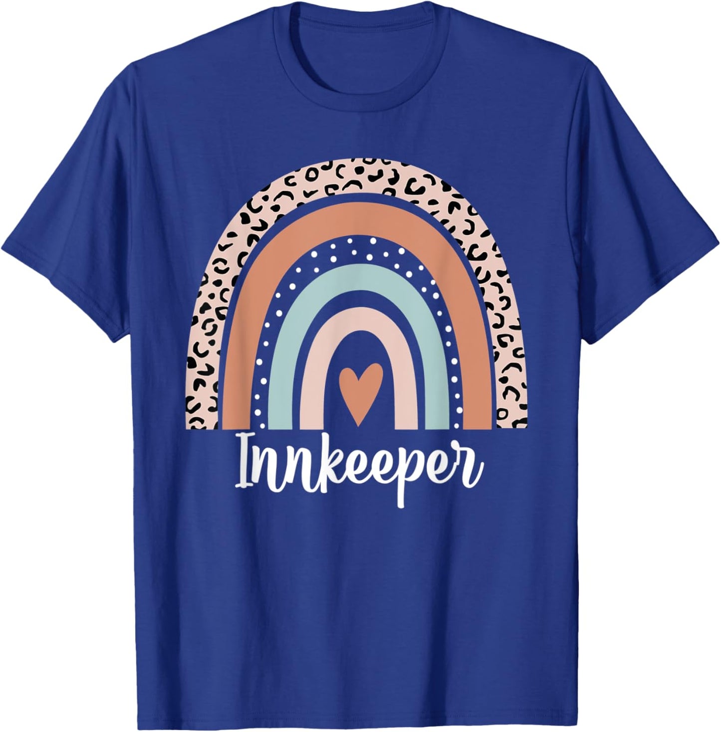 Innkeeper Rainbow Leopard Funny Innkeeper Appreciation T-Shirt - T-Shirt | Royal
