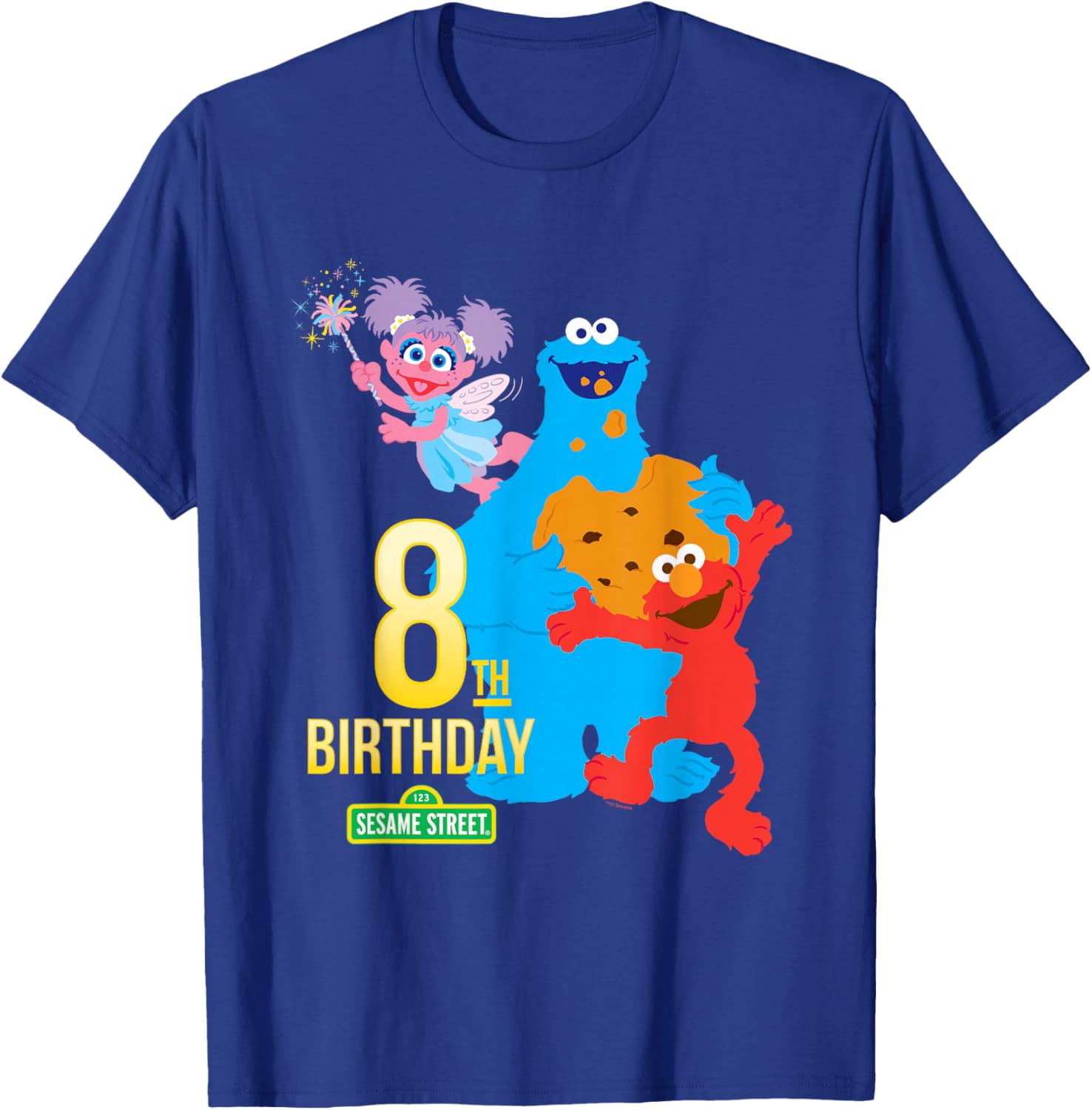 Sesame Street 8th Birthday T-Shirt - T-Shirt | Royal