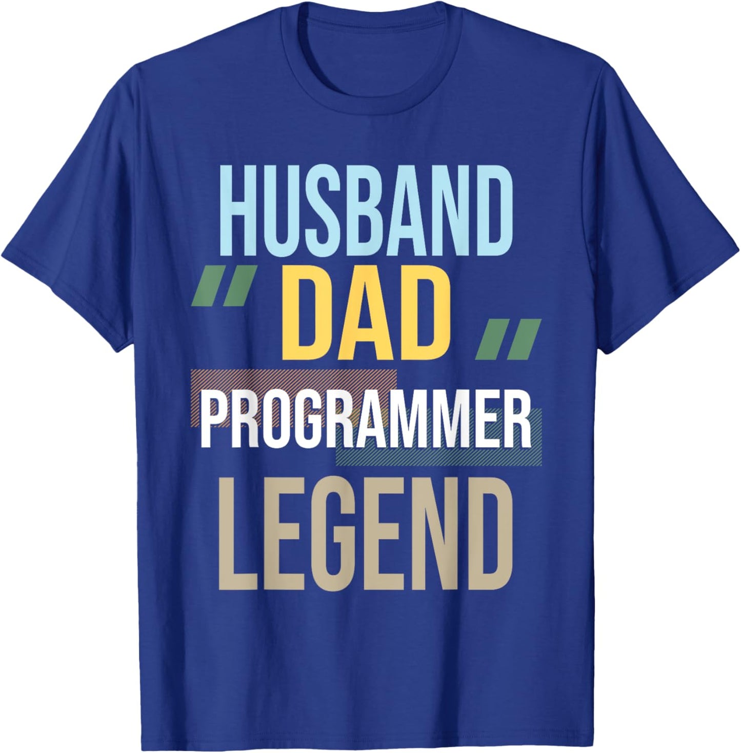 Husband Dad Programmer Legend Computer Science Coding Coder T-Shirt - T-Shirt | Royal
