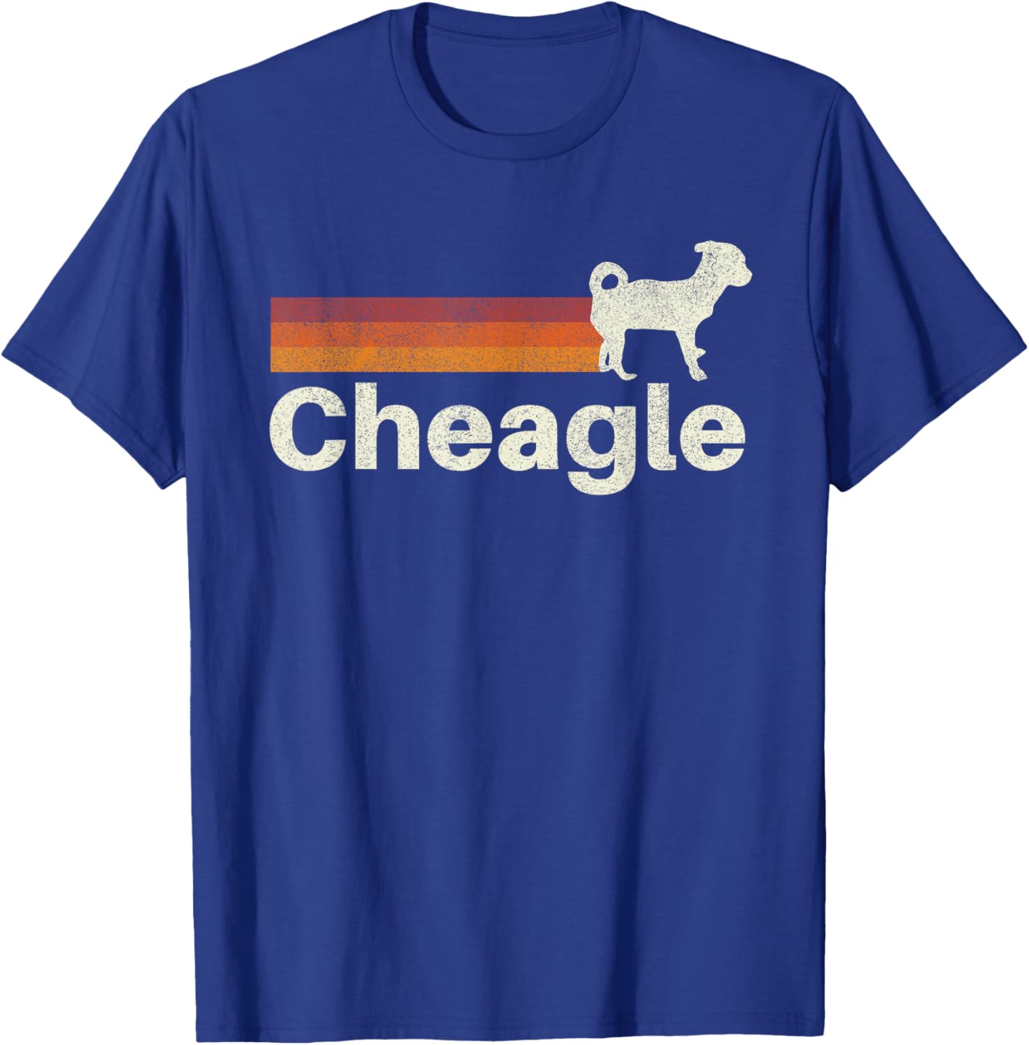 Vintage Cheagle Retro Mom Dad Dog Men Women Girls Kids T-Shirt - T-Shirt | Royal