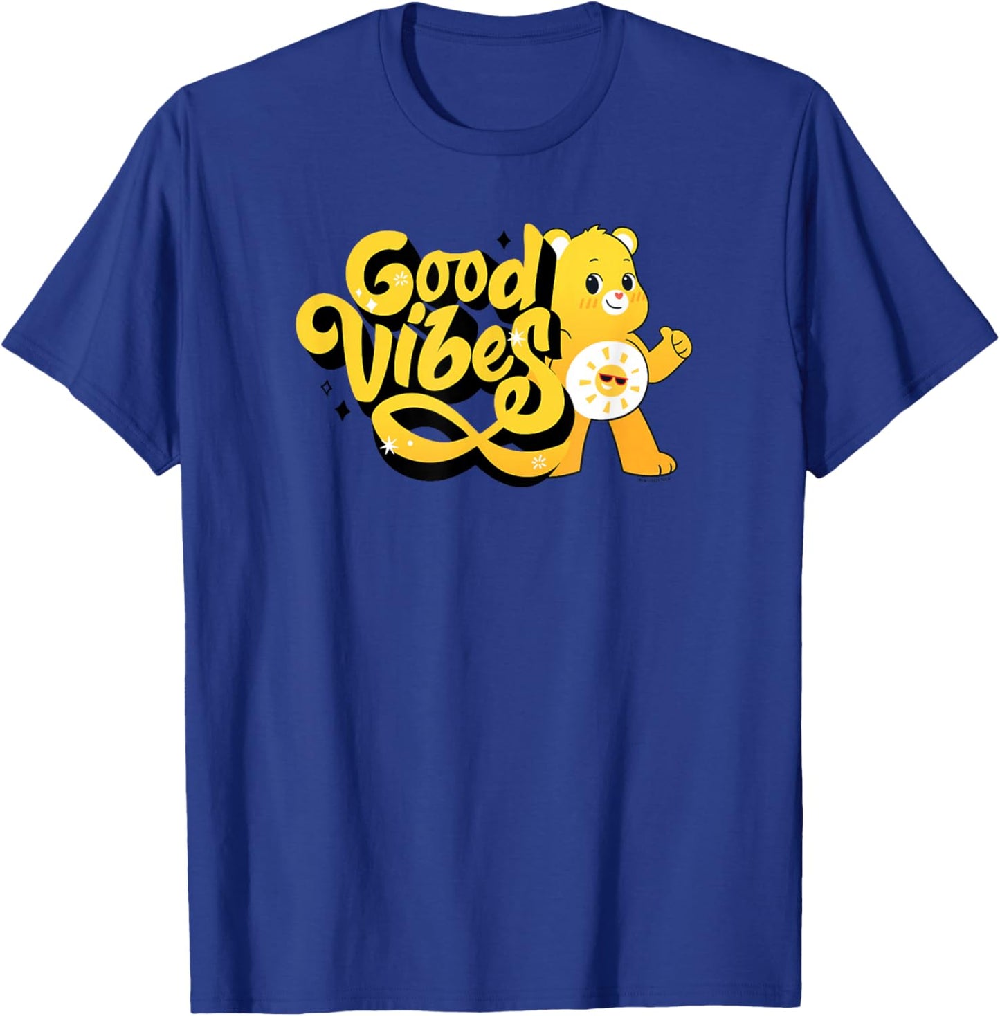 Care Bears Funshine Bear Vintage Sunshine Good Vibes Logo T-Shirt - T-Shirt | Royal
