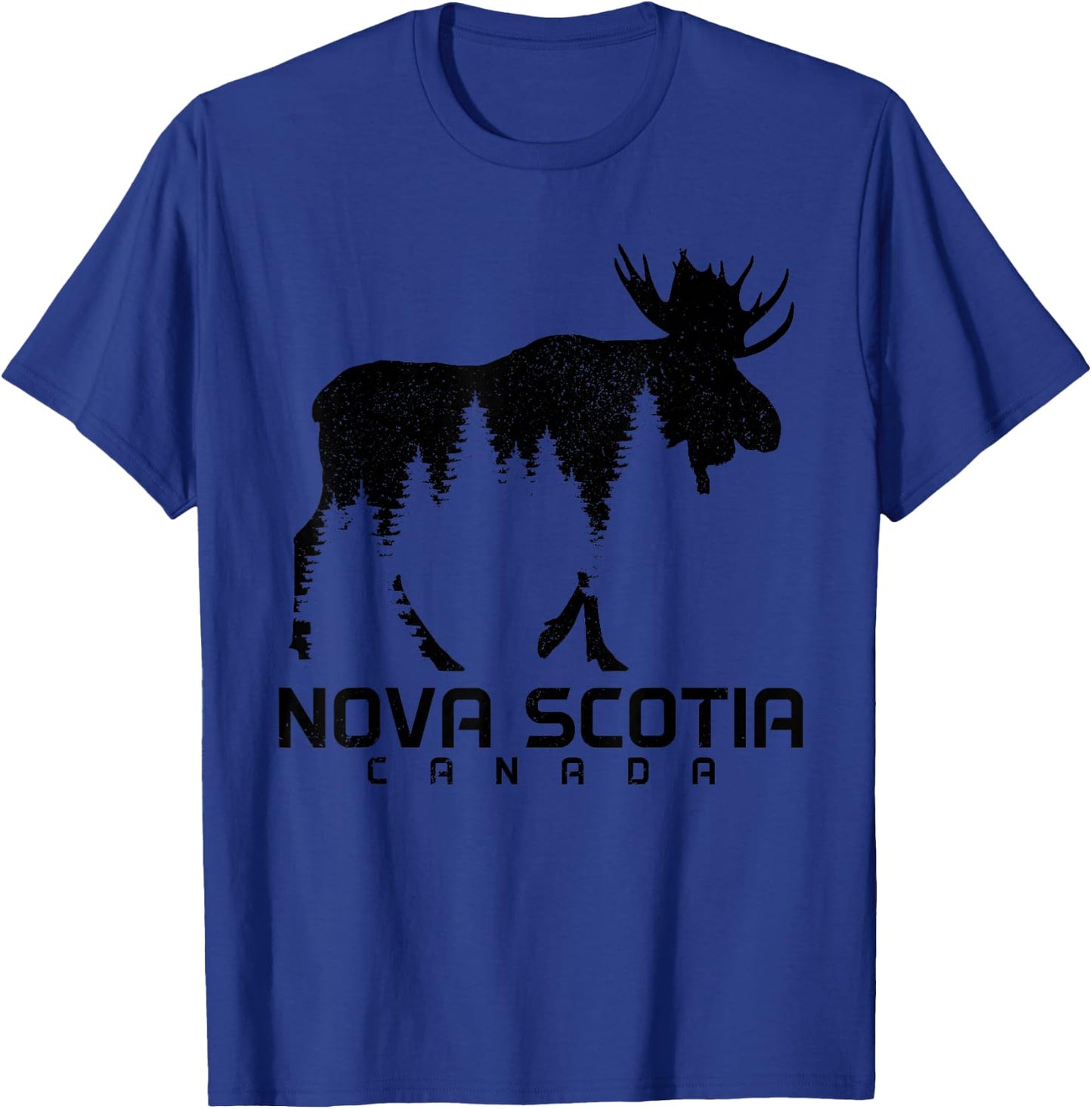 Nova Scotia Canada Vintage Moose Souvenir T-Shirt - T-Shirt | Royal