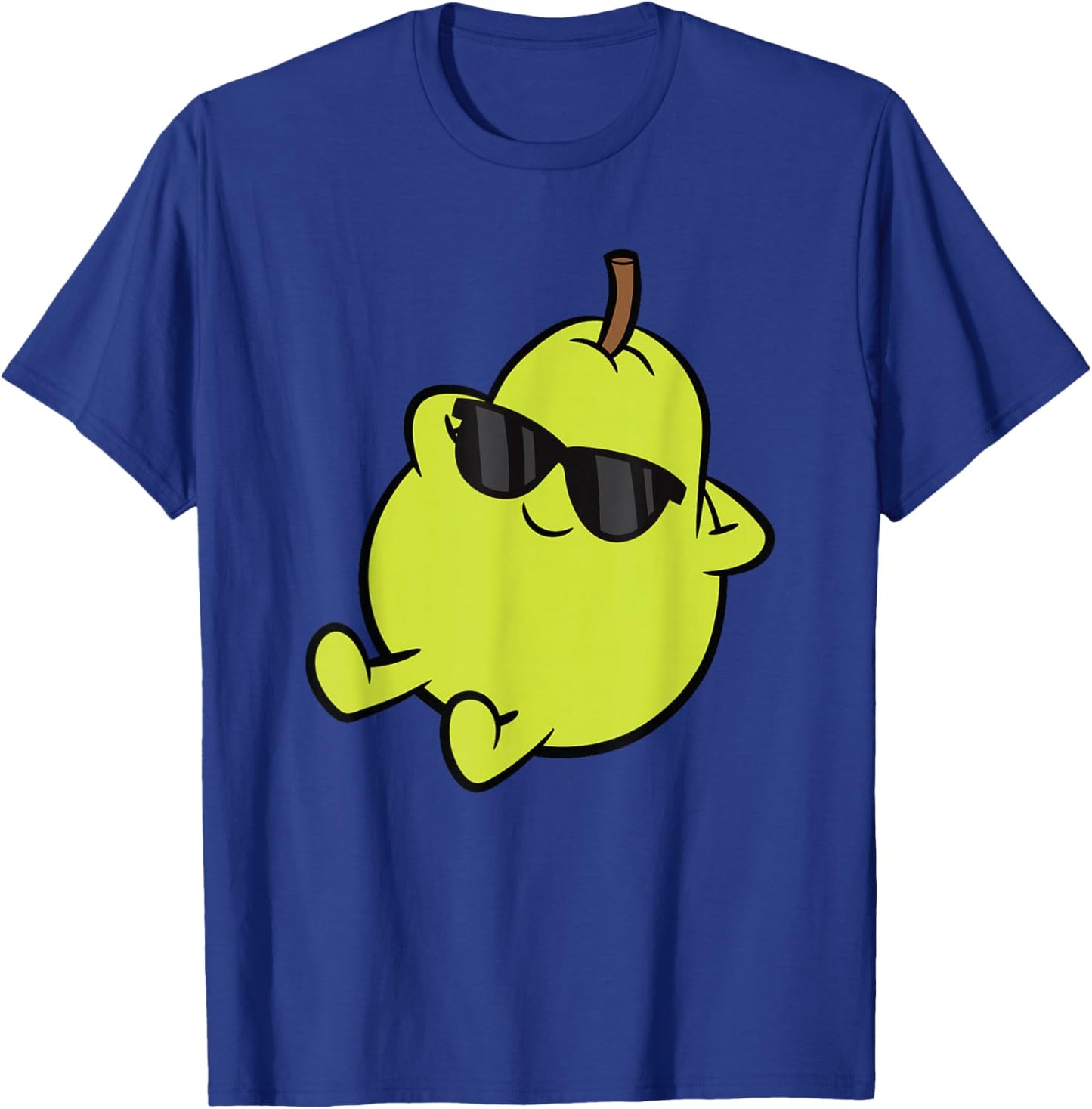 Cute Pear Fruit and Gifts Cute Pear Fruit Relaxing Lazy Pear T-Shirt - T-Shirt | Royal