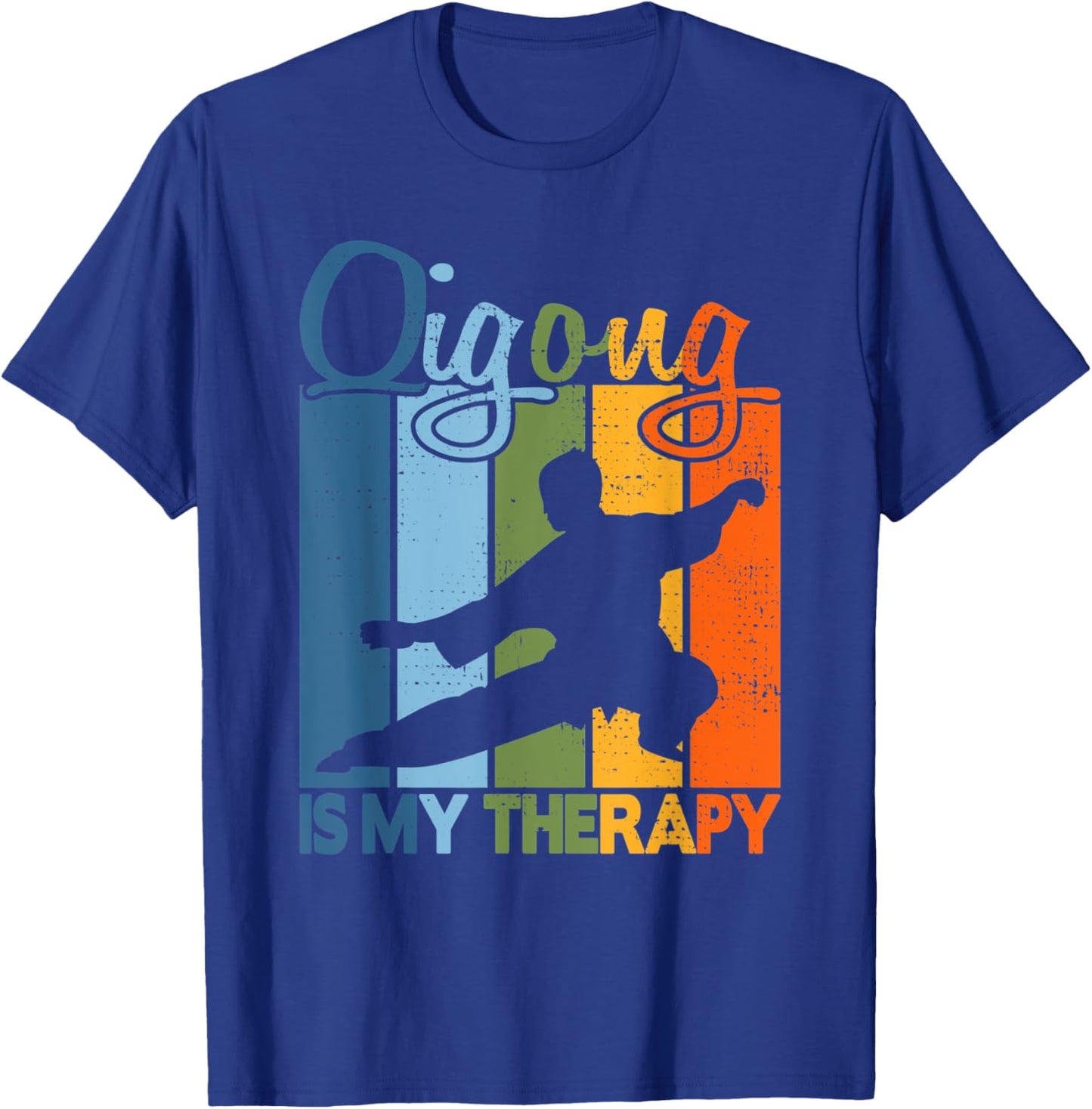 Qigong is my Therapy - Vintage Qigong T-Shirt - T-Shirt | Royal