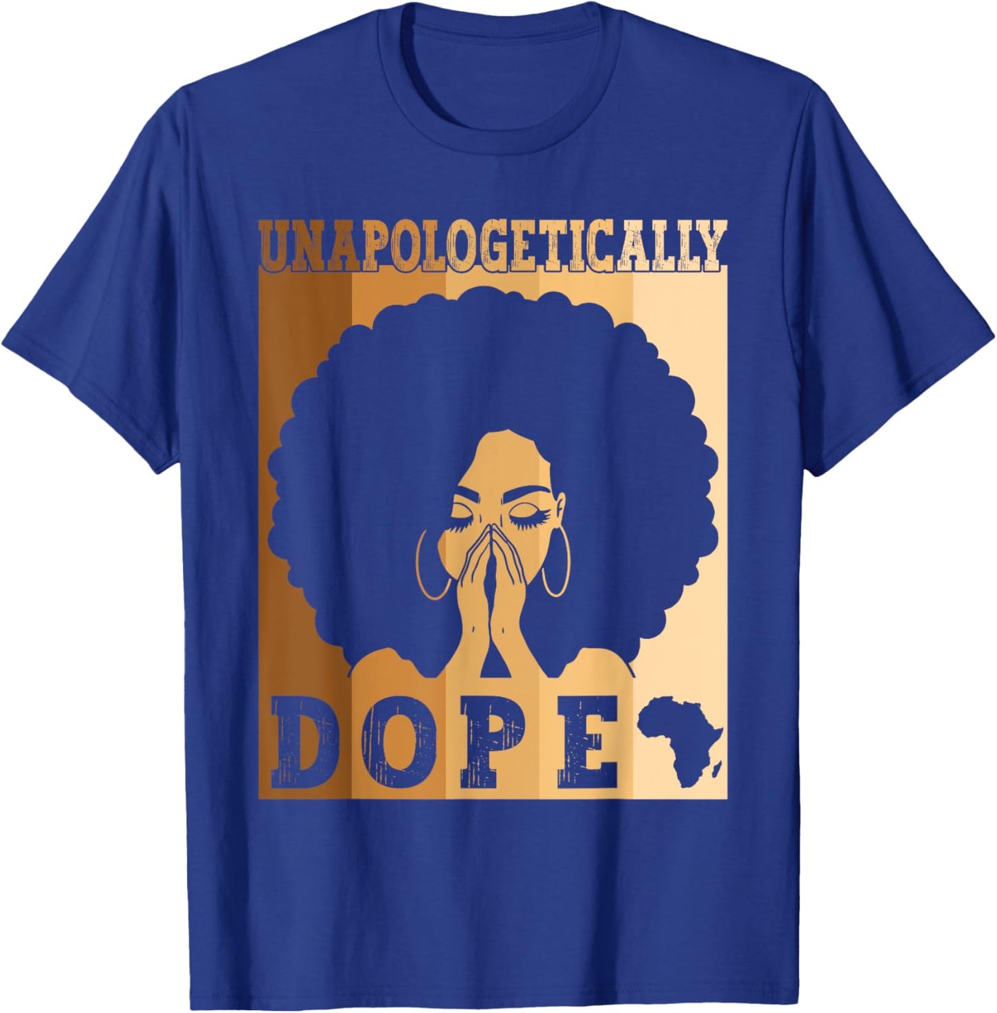 Unapologetically Dope Black Afro Melanin Black History Month T-Shirt - T-Shirt | Royal