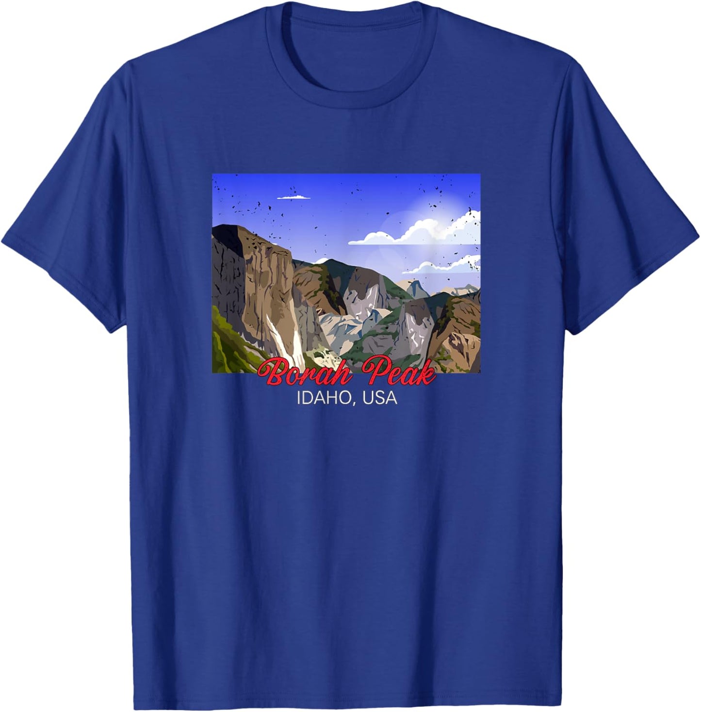 Mount Borah Peak in Idaho T-Shirt - T-Shirt | Royal