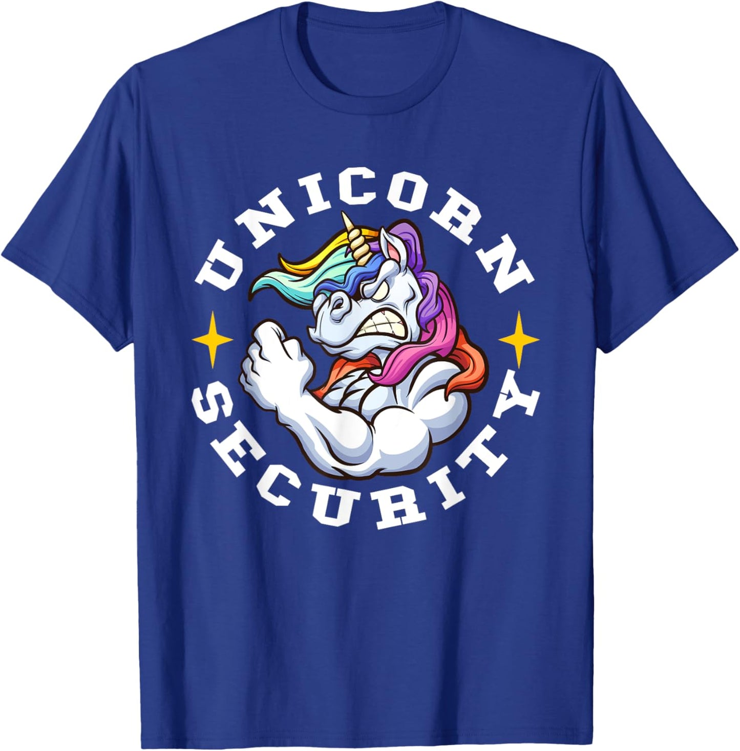 Unicorn Security - Manly Muscular Unicorn Lovers T-Shirt - T-Shirt | Royal