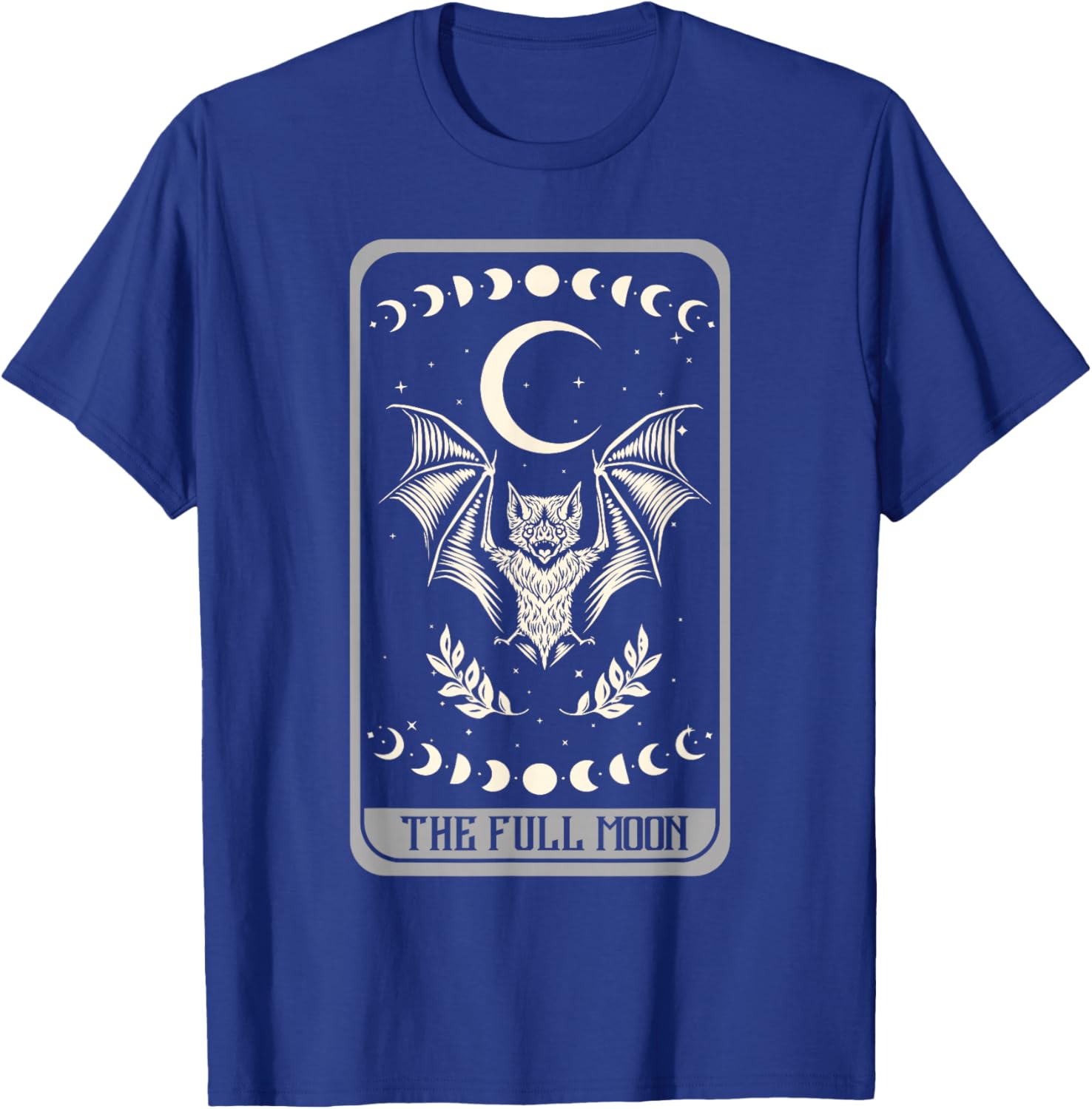 Tarot Card Shirt The Full Moon Bat Moon Phase Occult Pagan T-Shirt - T-Shirt | Royal