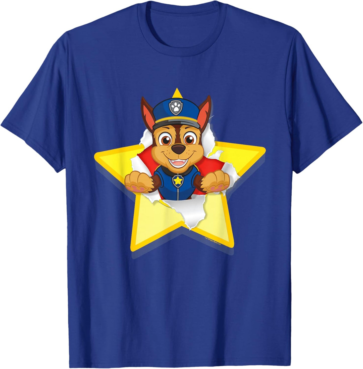 PAW Patrol Chase Torn Star T-Shirt - T-Shirt | Royal