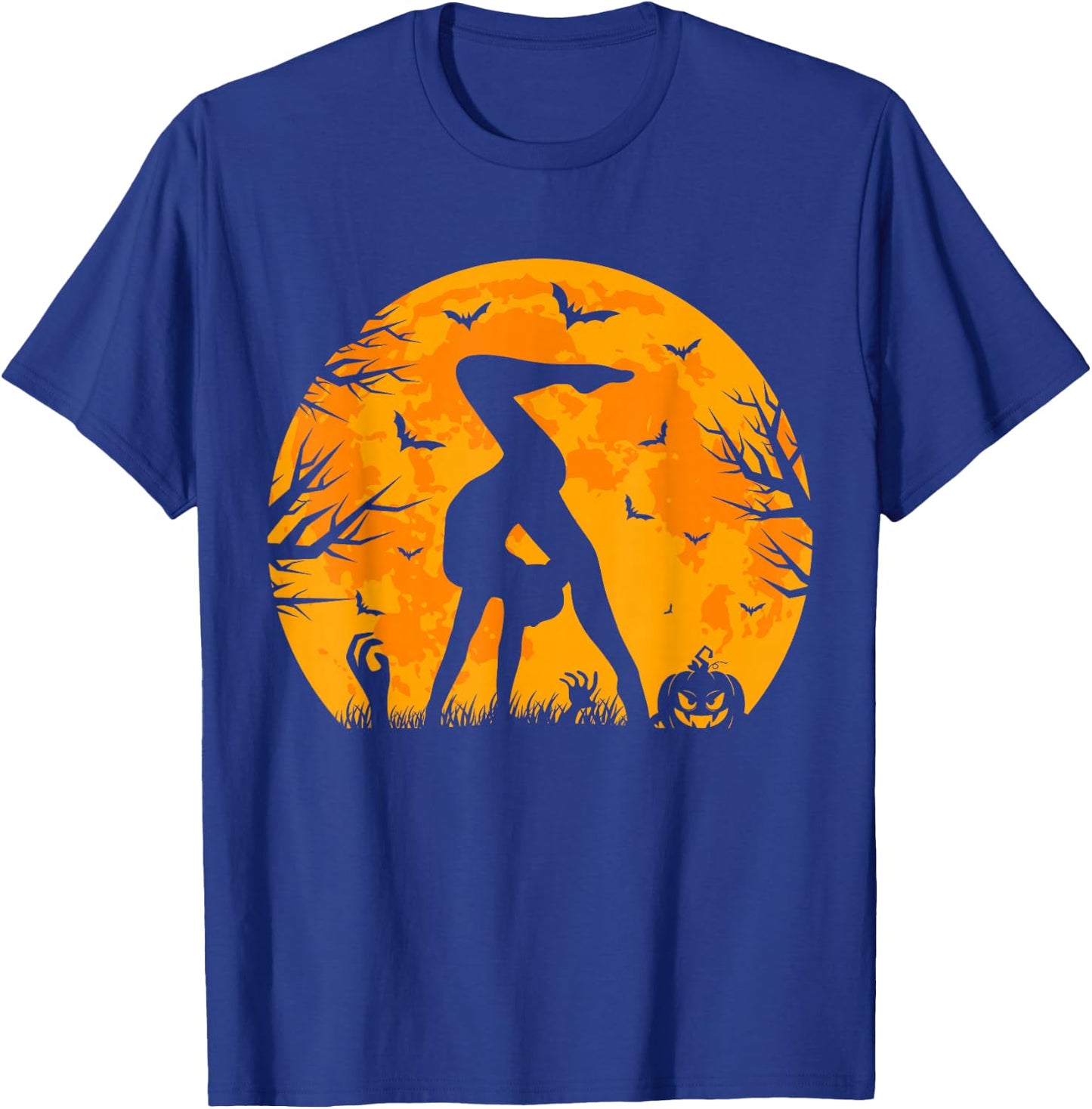 Gymnastics Halloween Spooky Halloween Gymnastics T-Shirt - T-Shirt | Royal