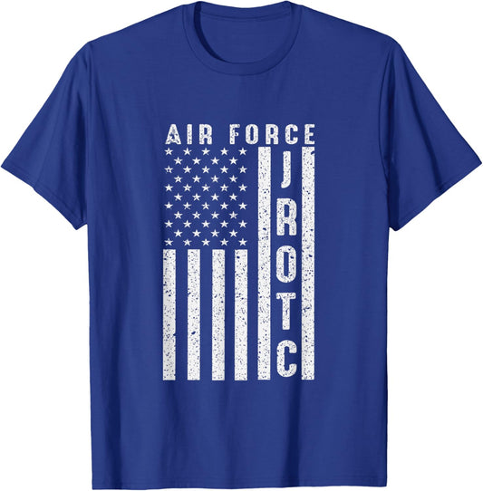 Air Force Junior ROTC USAF JROTC USA Flag T-Shirt - T-Shirt | Royal