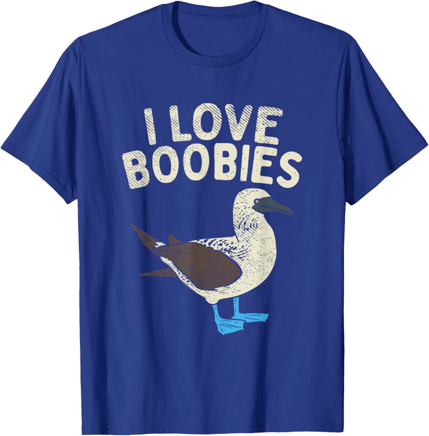 Blue Footed Boobies Word Game - I Love Boobies Pot T-Shirt - T-Shirt | Royal