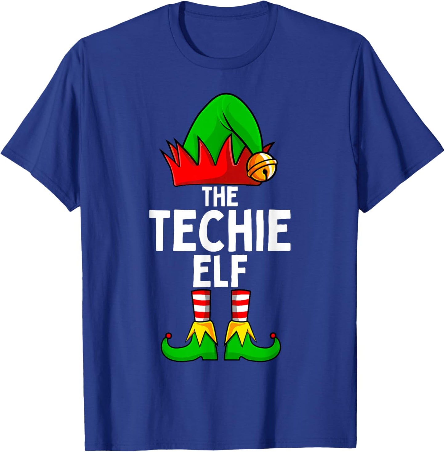 Techie Elf Matching Family Christmas T-Shirt - T-Shirt | Royal