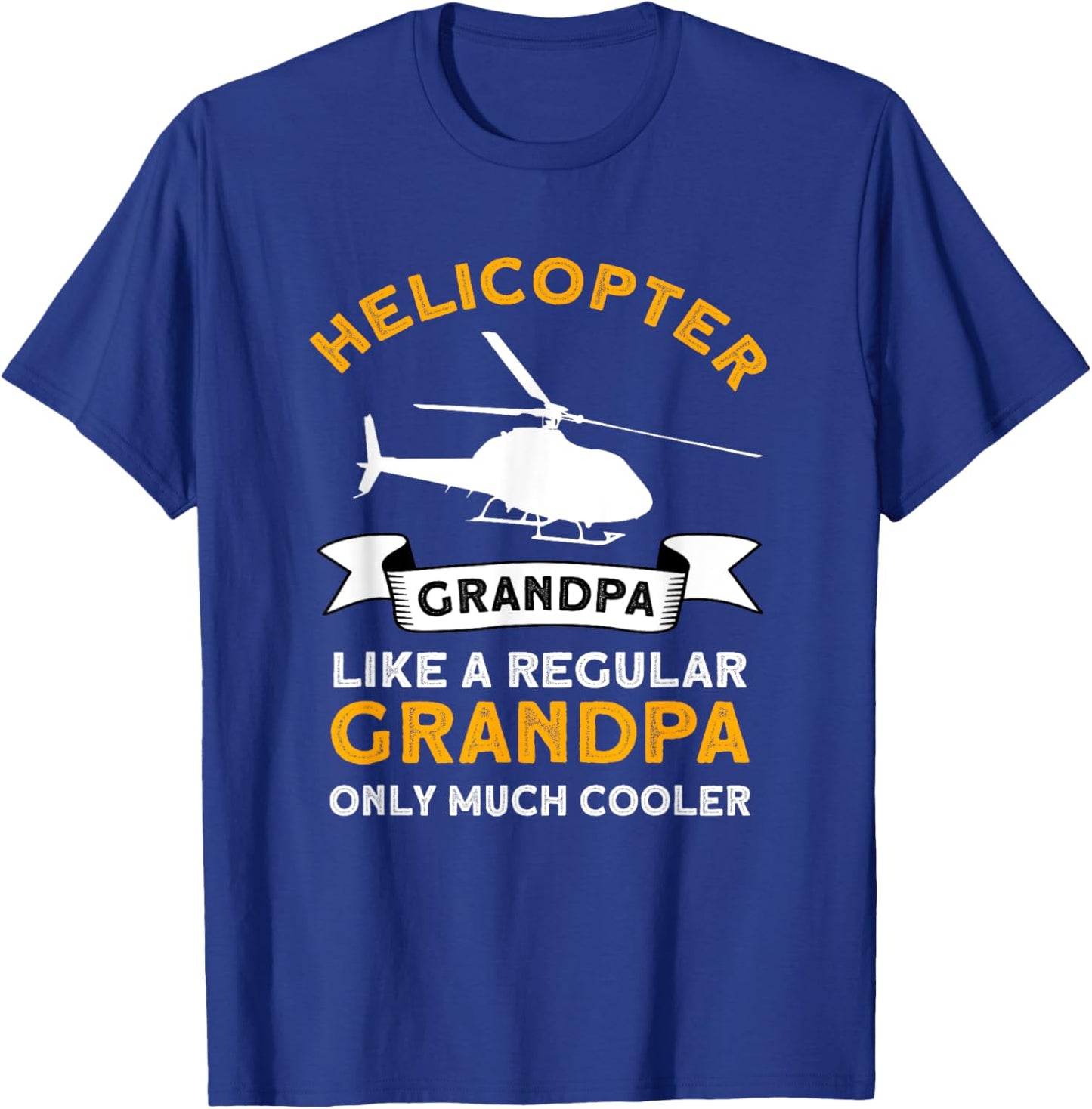 Helicopter Grandpa - Airplane Helicopter Pilot Aviation T-Shirt - T-Shirt | Royal