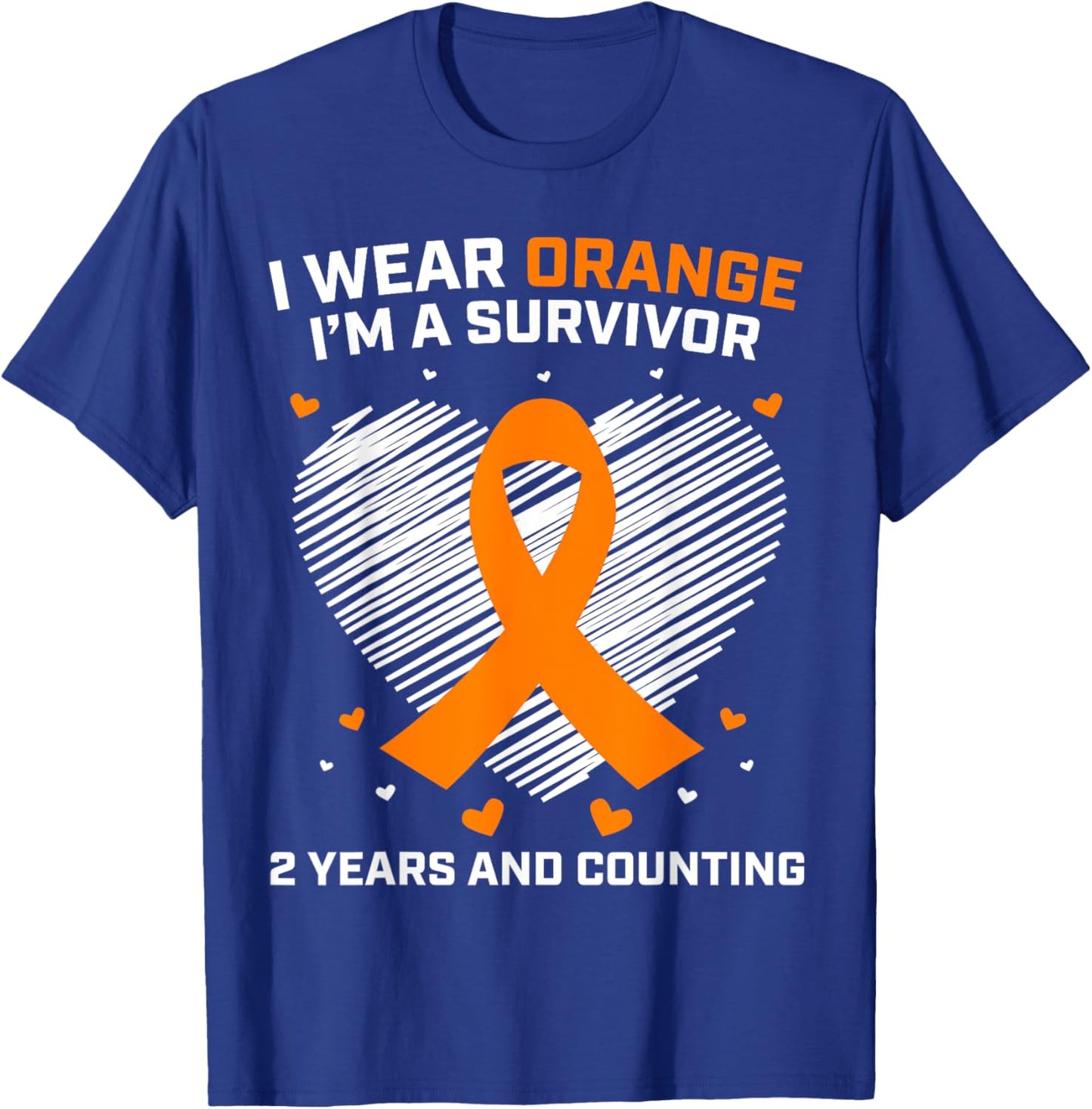 Kidney Cancer Survivor Gifts 2 Years Cancer Free Awareness T-Shirt - T-Shirt | Royal