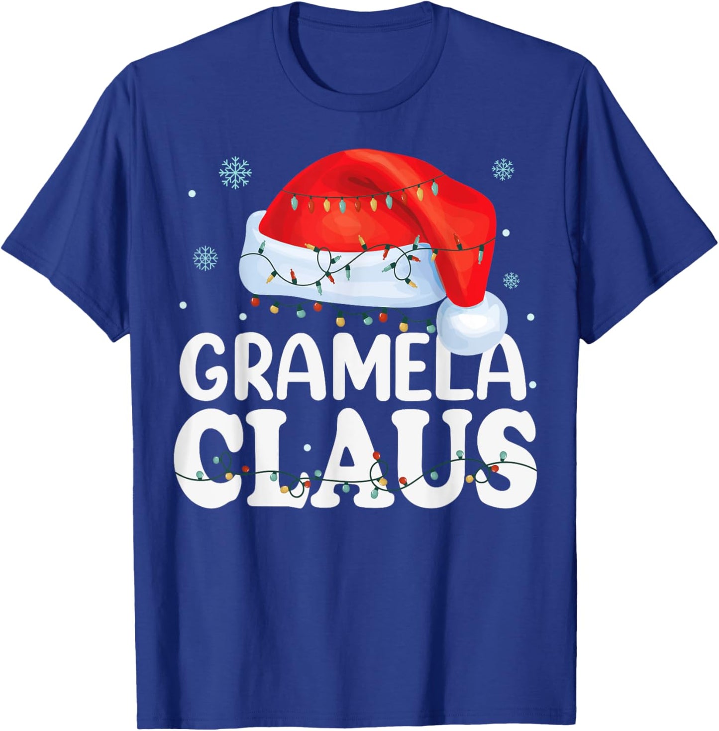 Gramela Claus Xmas Family Matching Funny Grandma Christmas T-Shirt - T-Shirt | Royal