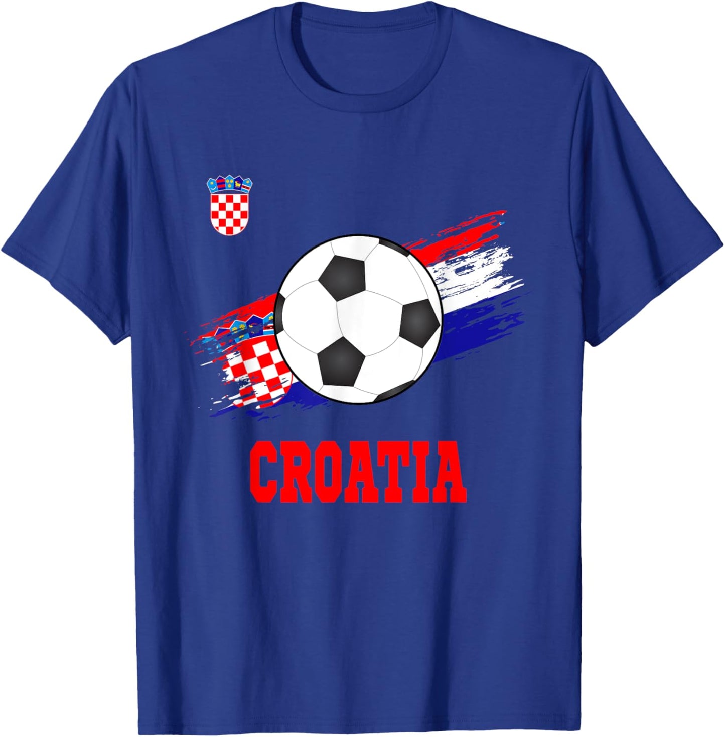 Croatia Soccer Croatian Football Croats Futbol T-Shirt - T-Shirt | Royal