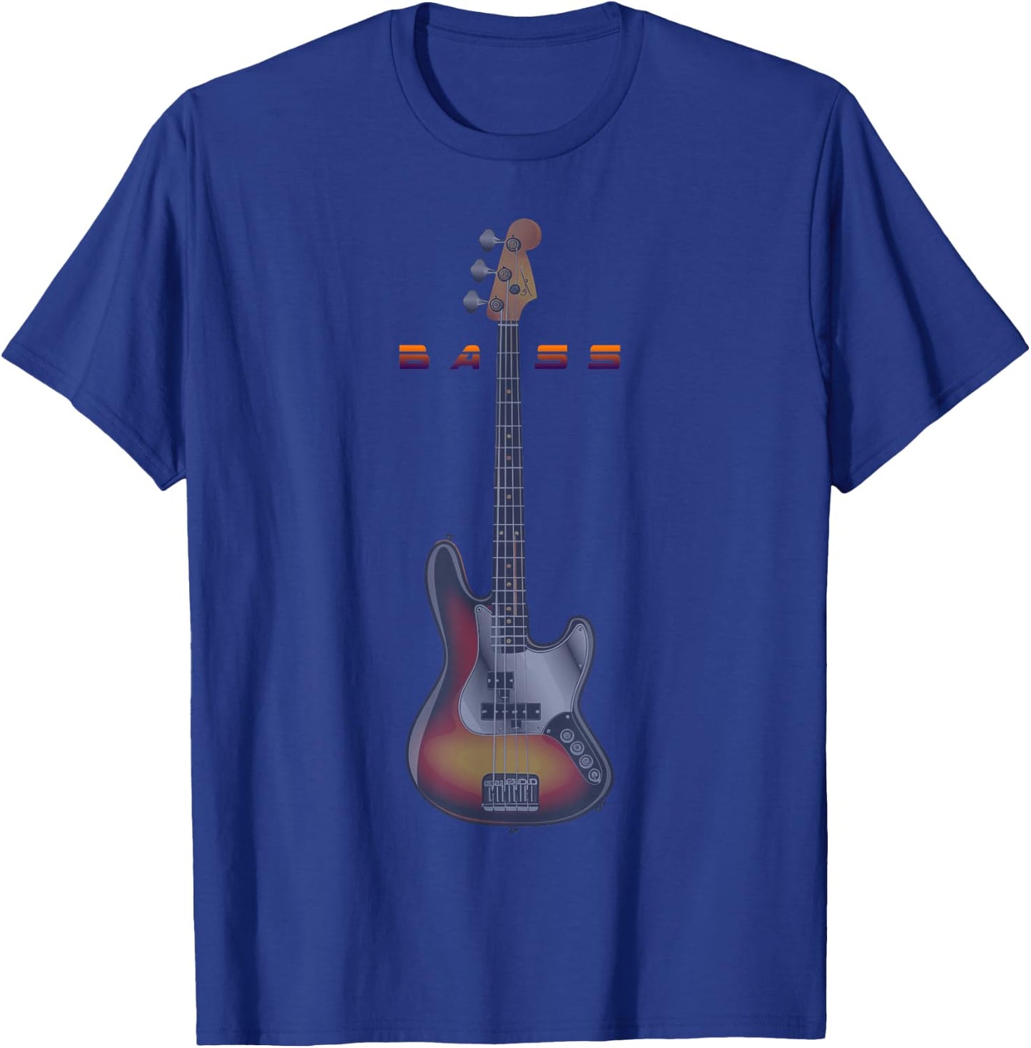 Bass Guitar, Guitarist, Guitar Player, Guitar Art Lover T-Shirt - T-Shirt | Royal