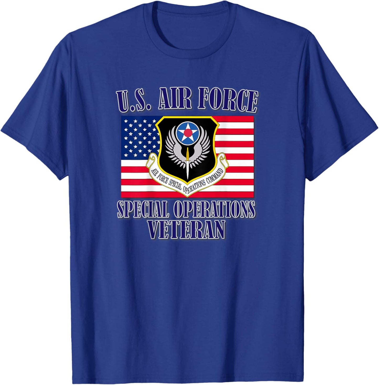 US Air Force Special Operations Veteran (Back Design) T-Shirt - T-Shirt | Royal