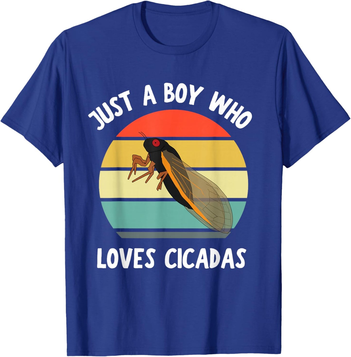 Just A Boy Who Loves Cicadas Future Entomologist Kids Boys T-Shirt - T-Shirt | Royal