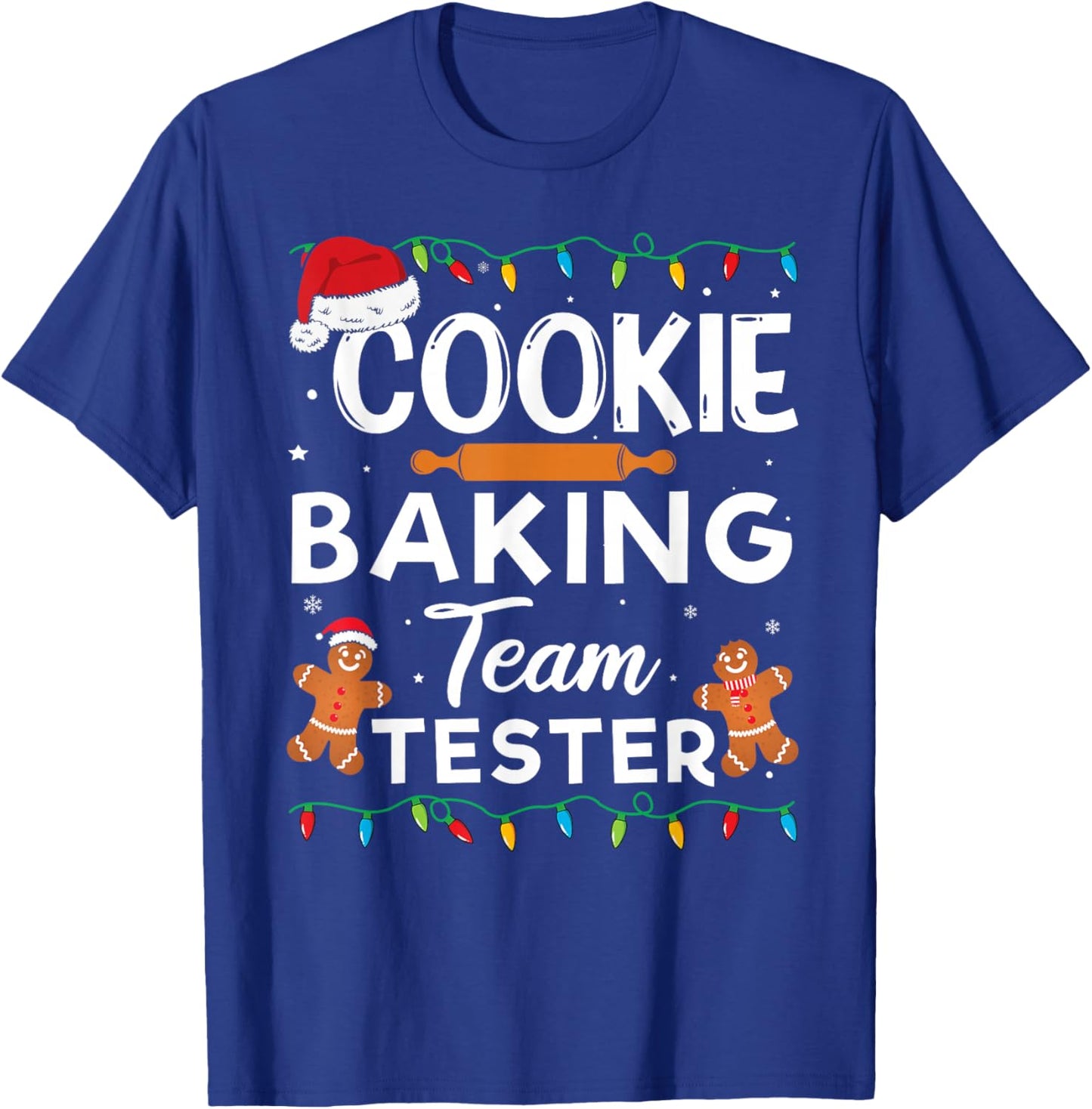 Funny Christmas Cookie Baking Team Tester Team Gingerbread T-Shirt - T-Shirt | Royal