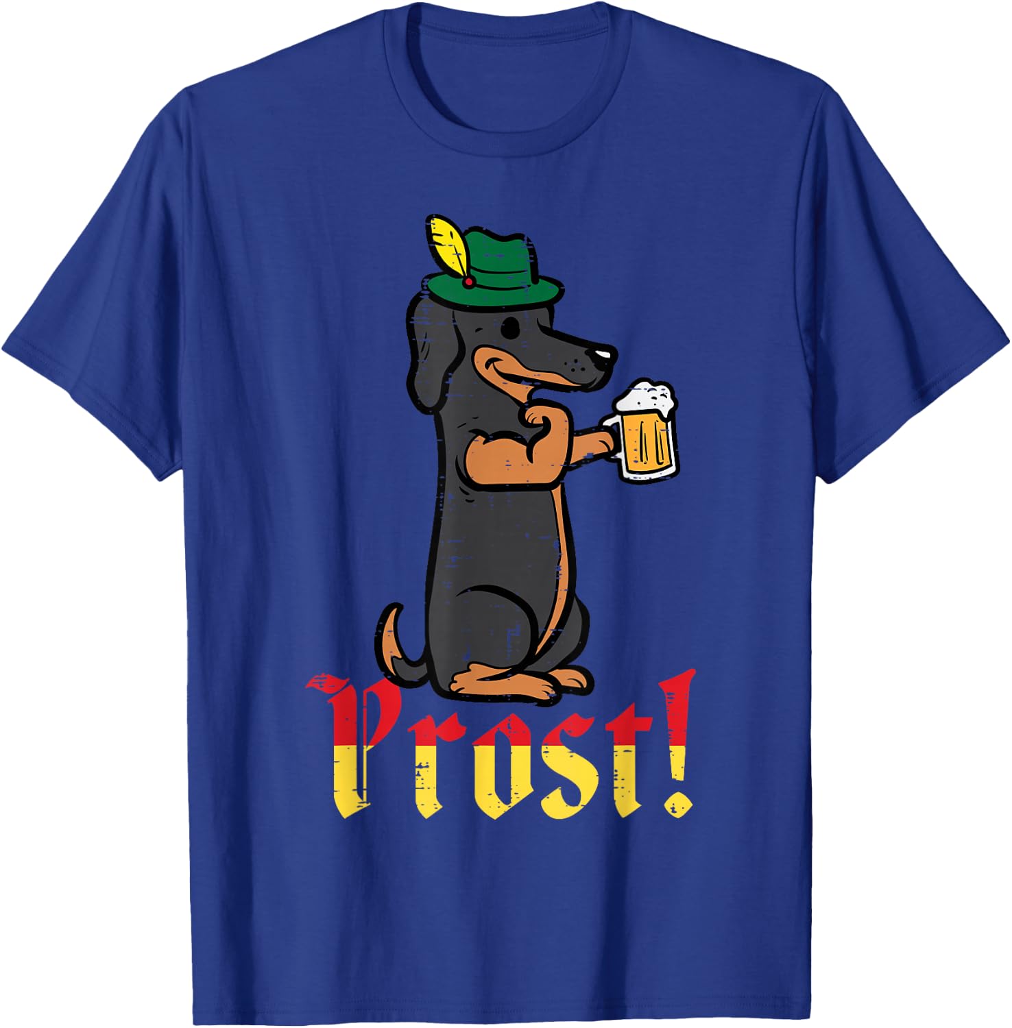 Oktoberfest Dog Dachshund Prost Wiener German Dad Men Women T-Shirt - T-Shirt | Royal