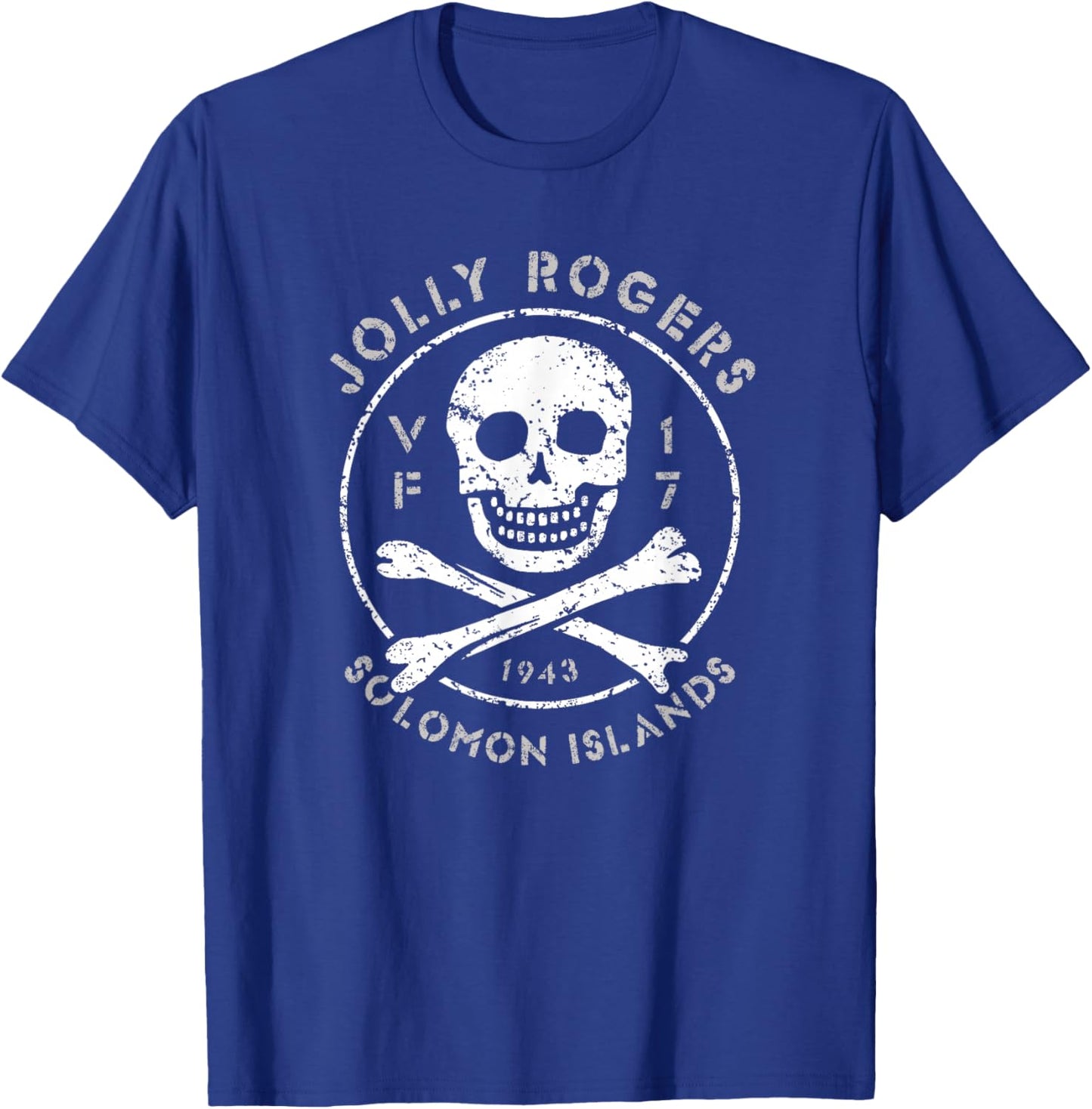Jolly Rogers VF-17 Fighter Squadron | VF-61 F4U Corsair WW2 T-Shirt - T-Shirt | Royal