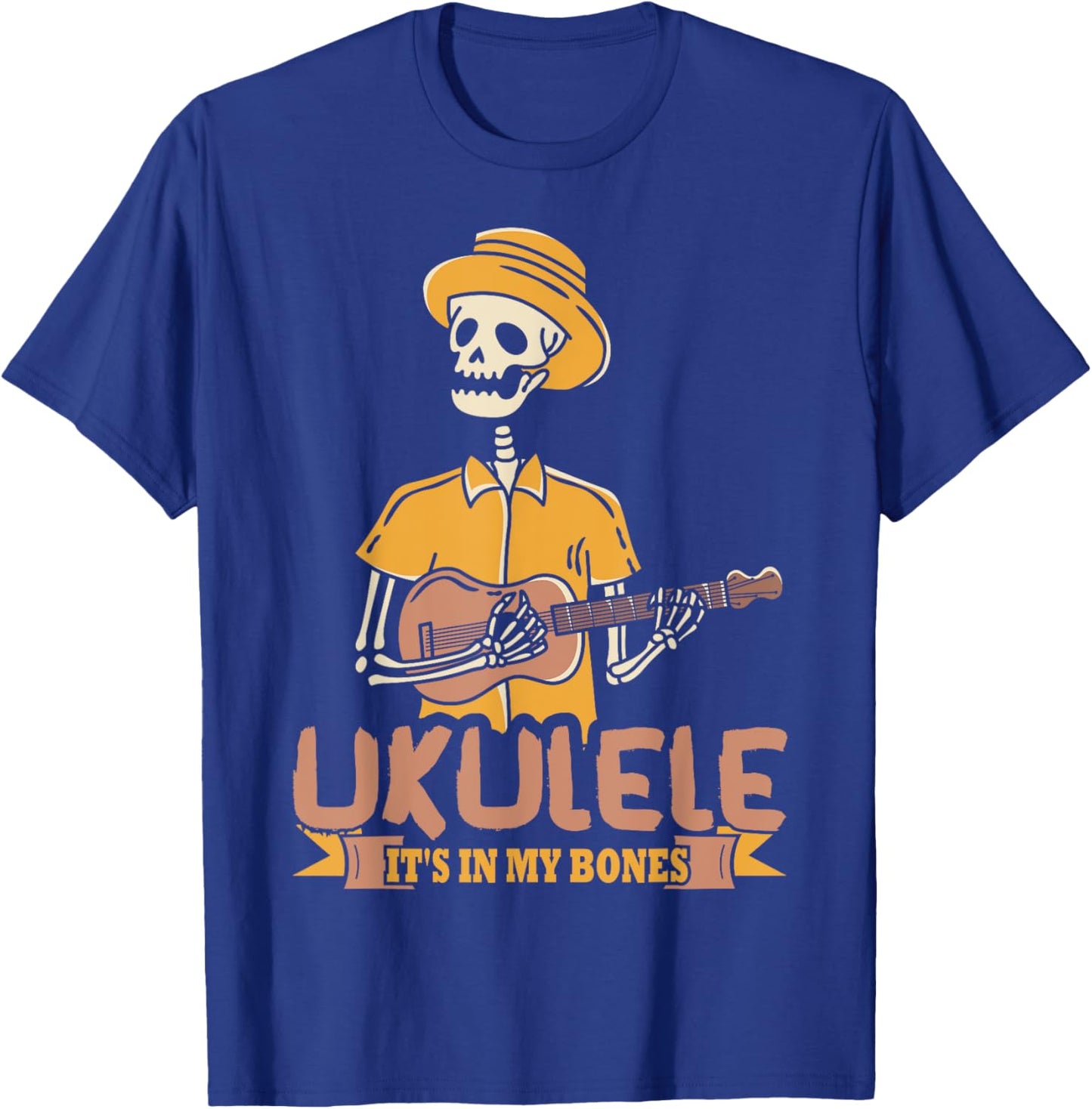 Vintage Ukulele It's In My Bones Guitar Player Ukulele Gift T-Shirt - T-Shirt | Royal