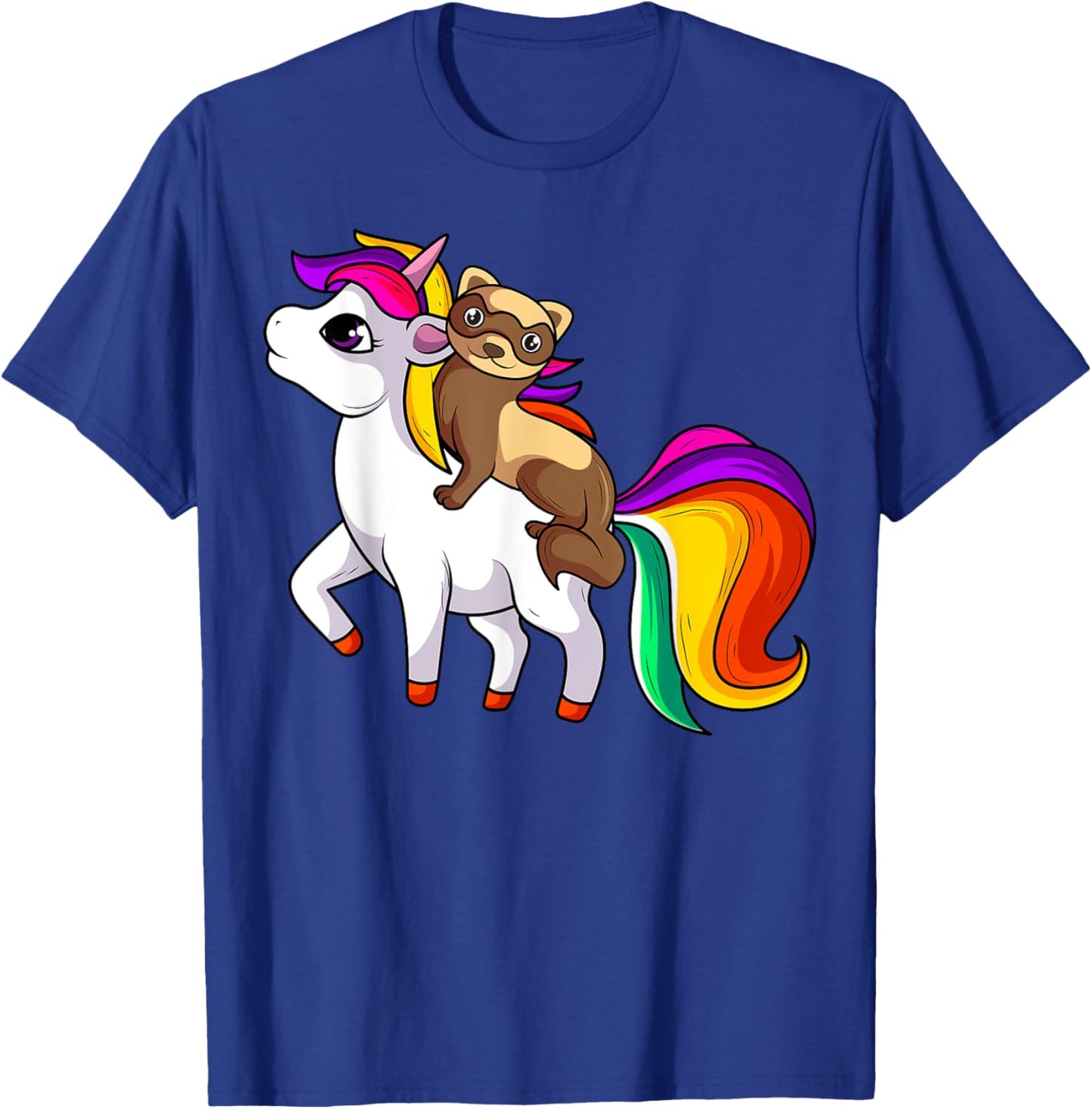 Ferret Unicorn Animal Lover T-Shirt - T-Shirt | Royal