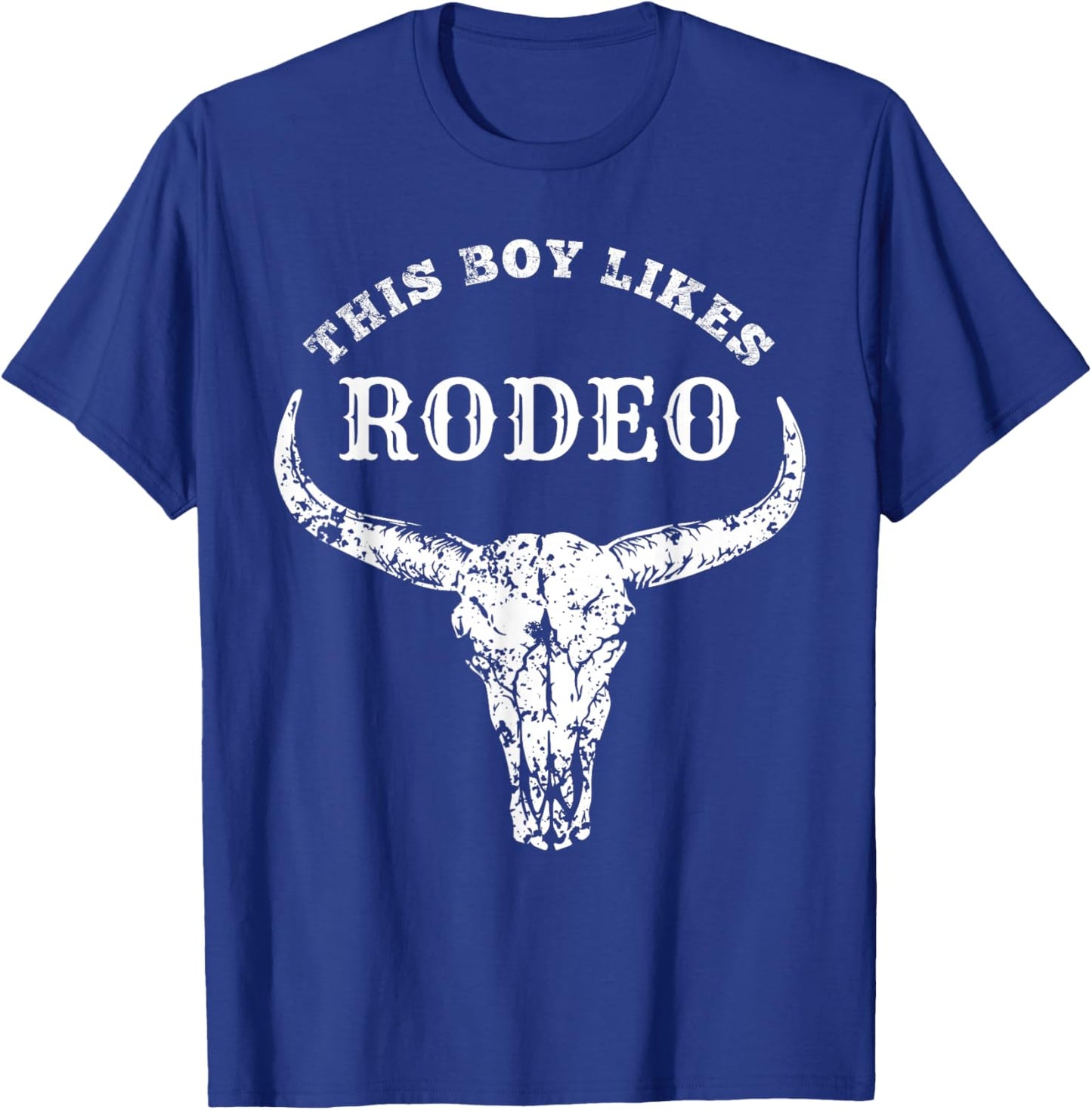 Southern Texas Cowboy Clothing Rodeo Accessories Western Country This Boy Likes Rodeo Howdy Vintage Cowboy T-Shirt - T-Shirt | Royal