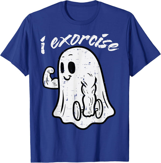 Halloween Exercise Ghost I Exorcise Gym Costume Women Men T-Shirt - T-Shirt | Royal