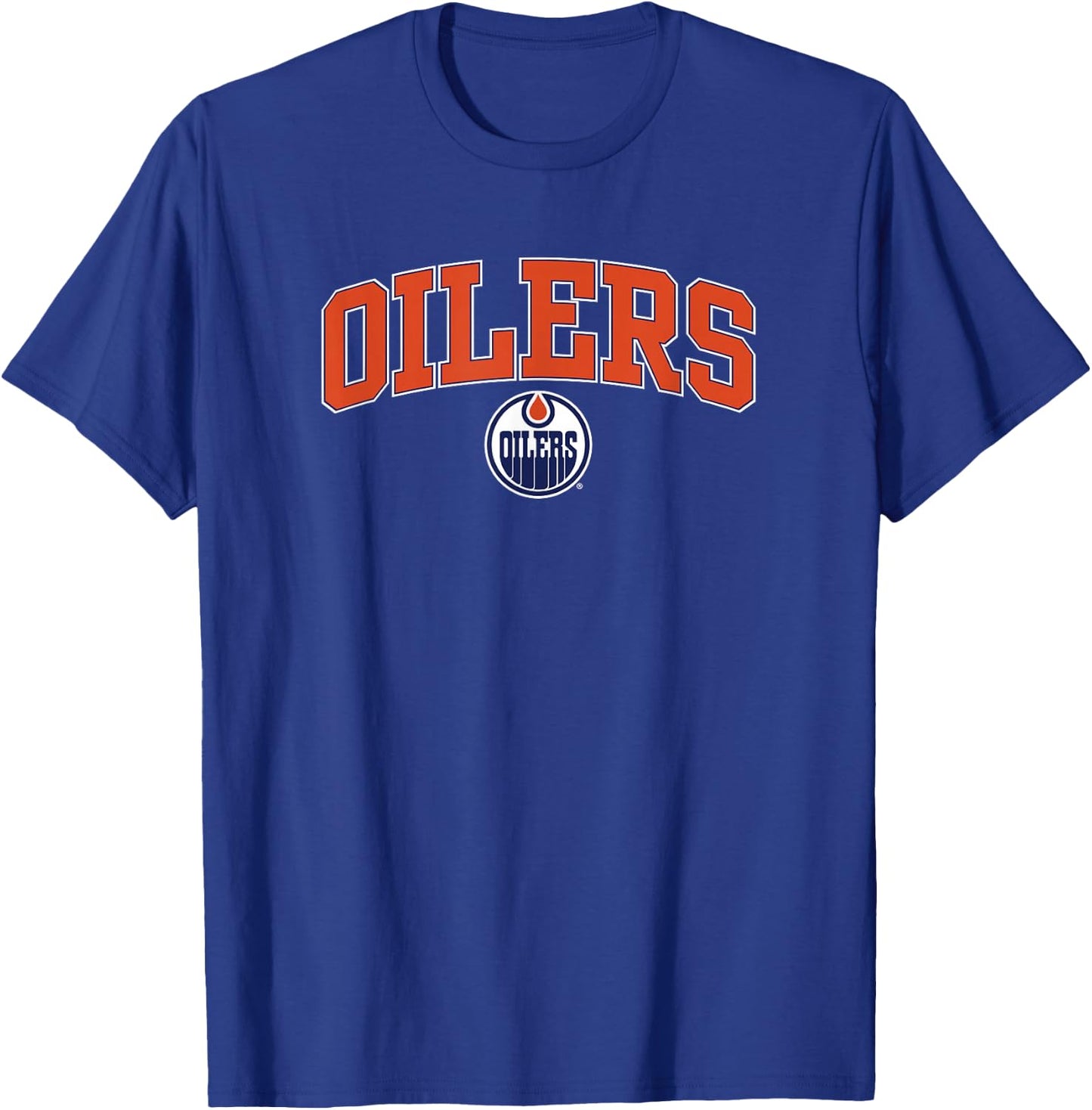 Edmonton Oilers Arch Over Officially Licensed T-Shirt - T-Shirt | Royal