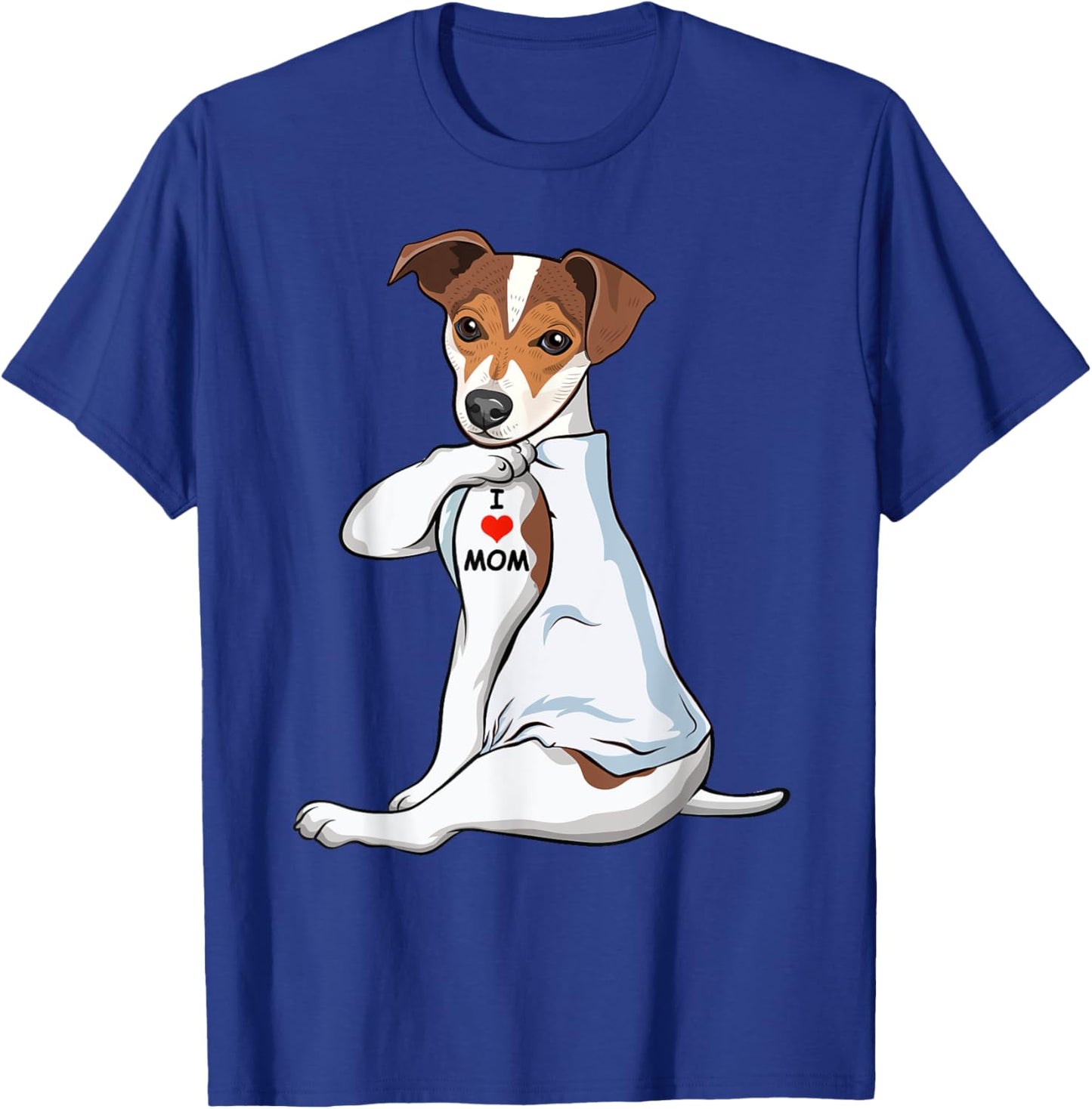 I Love Mom Tattoo Jack Russell Terrier Mom Dog Lover Women T-Shirt - T-Shirt | Royal