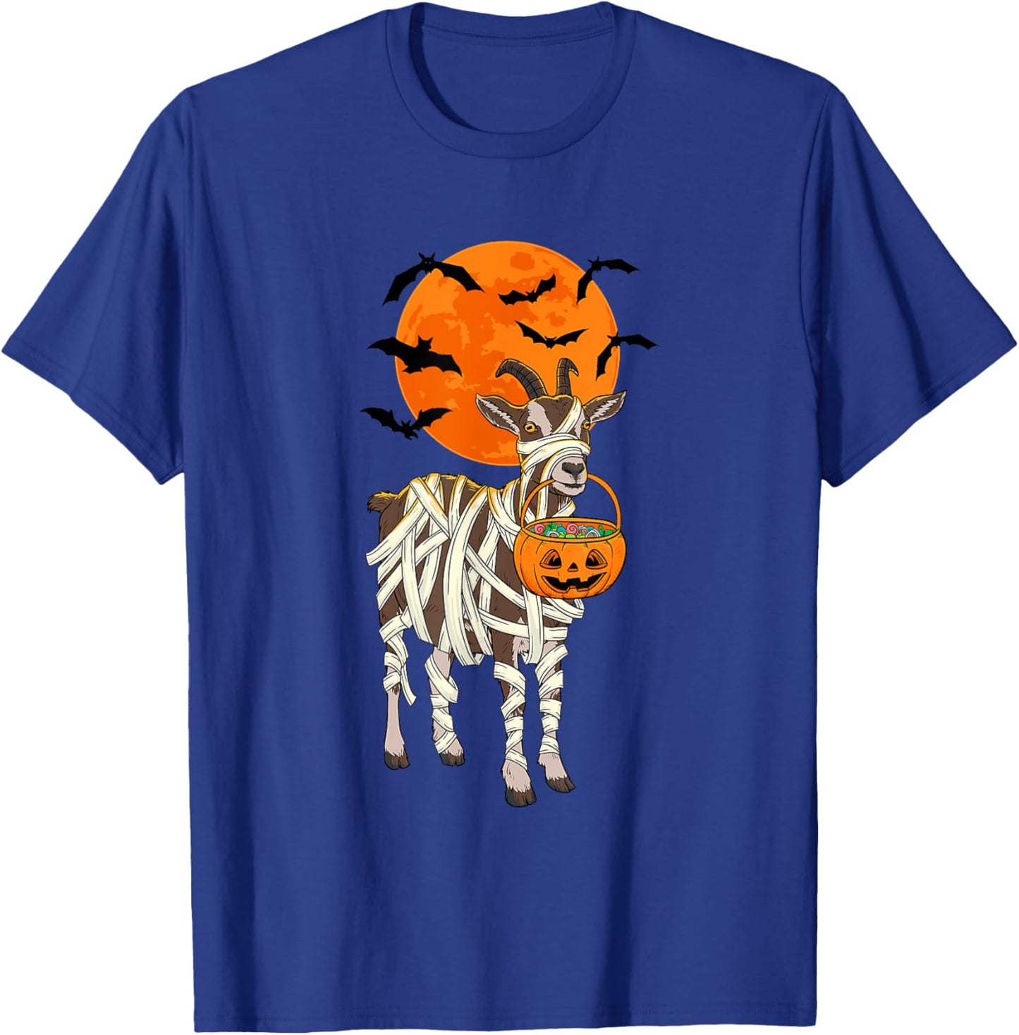 Goat Mummy Funny Halloween Farmer T-Shirt - T-Shirt | Royal