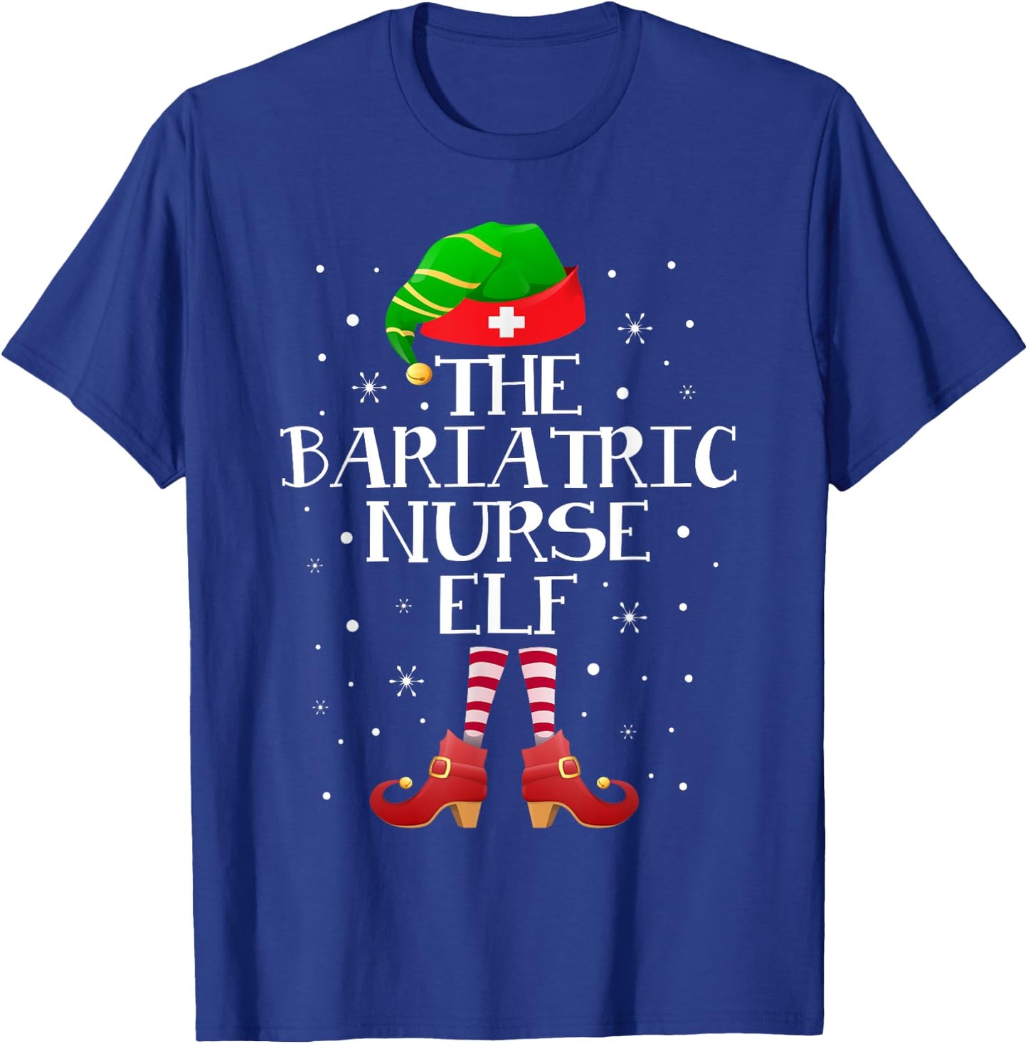 The Bariatric Nurse Elf Funny Bariatric Nurse Christmas Elf T-Shirt - T-Shirt | Royal