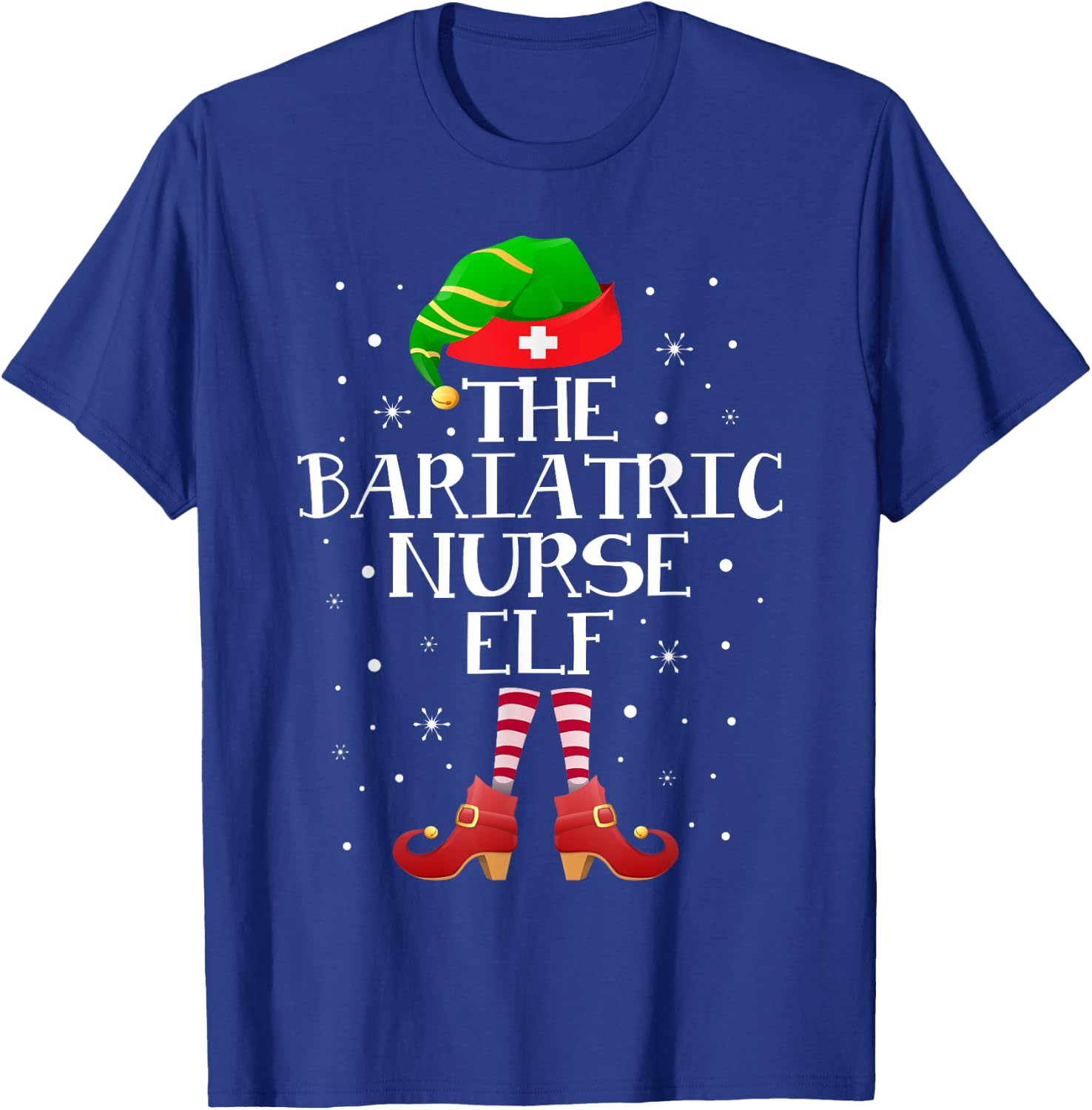 The Bariatric Nurse Elf Funny Bariatric Nurse Christmas Elf T-Shirt - T-Shirt | Royal