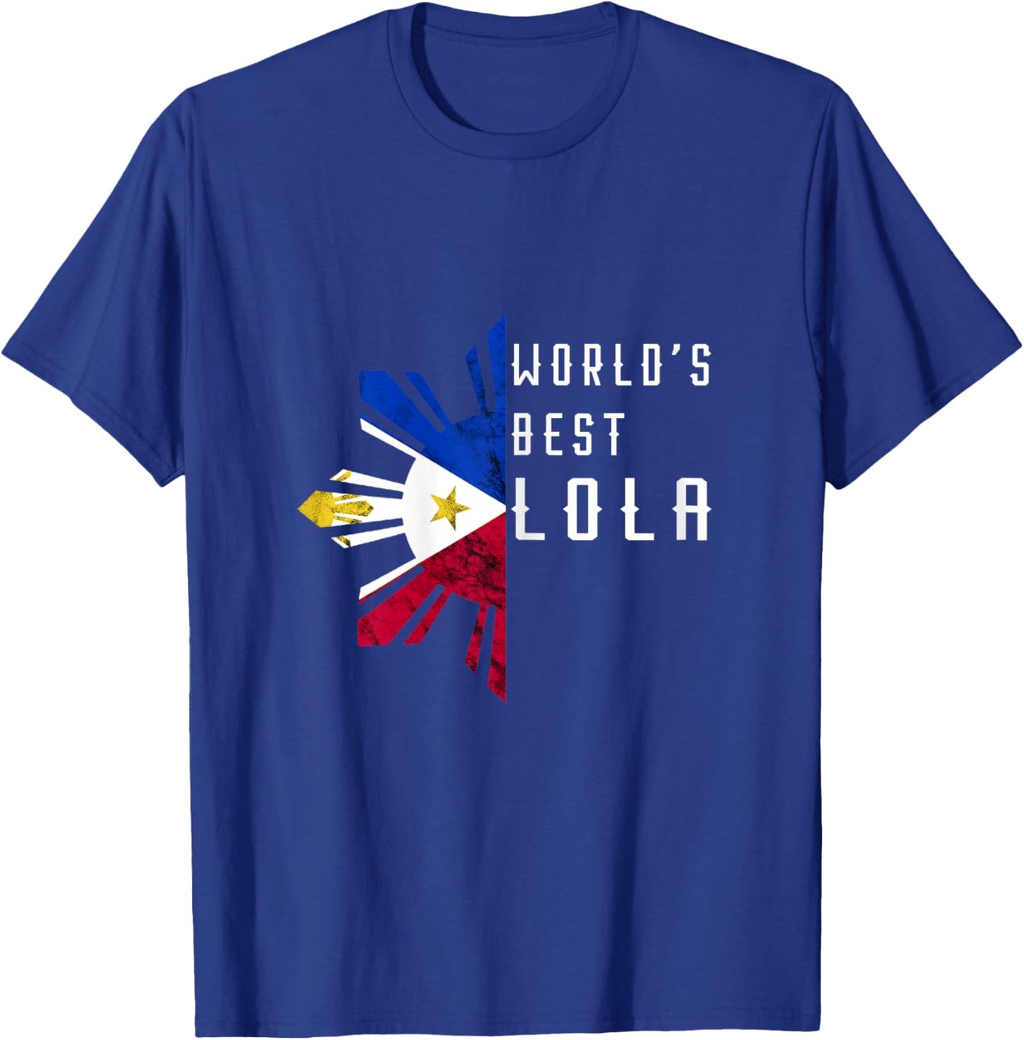 Philippines World's Best Lola Filipino Sun Pinay Flag T-Shirt - T-Shirt | Royal