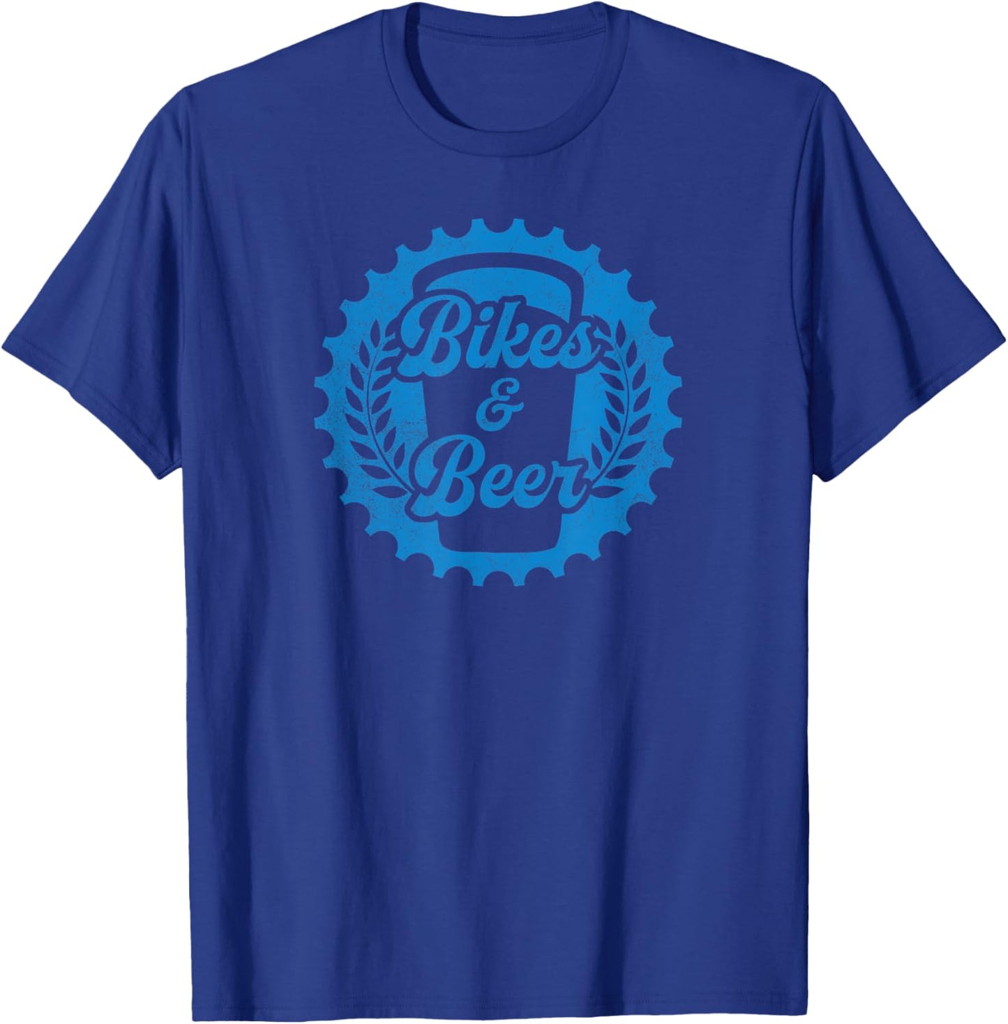 Mountain Biker Bike Rider and Beer Drinker: Bikes & Beer T-Shirt - T-Shirt | Royal