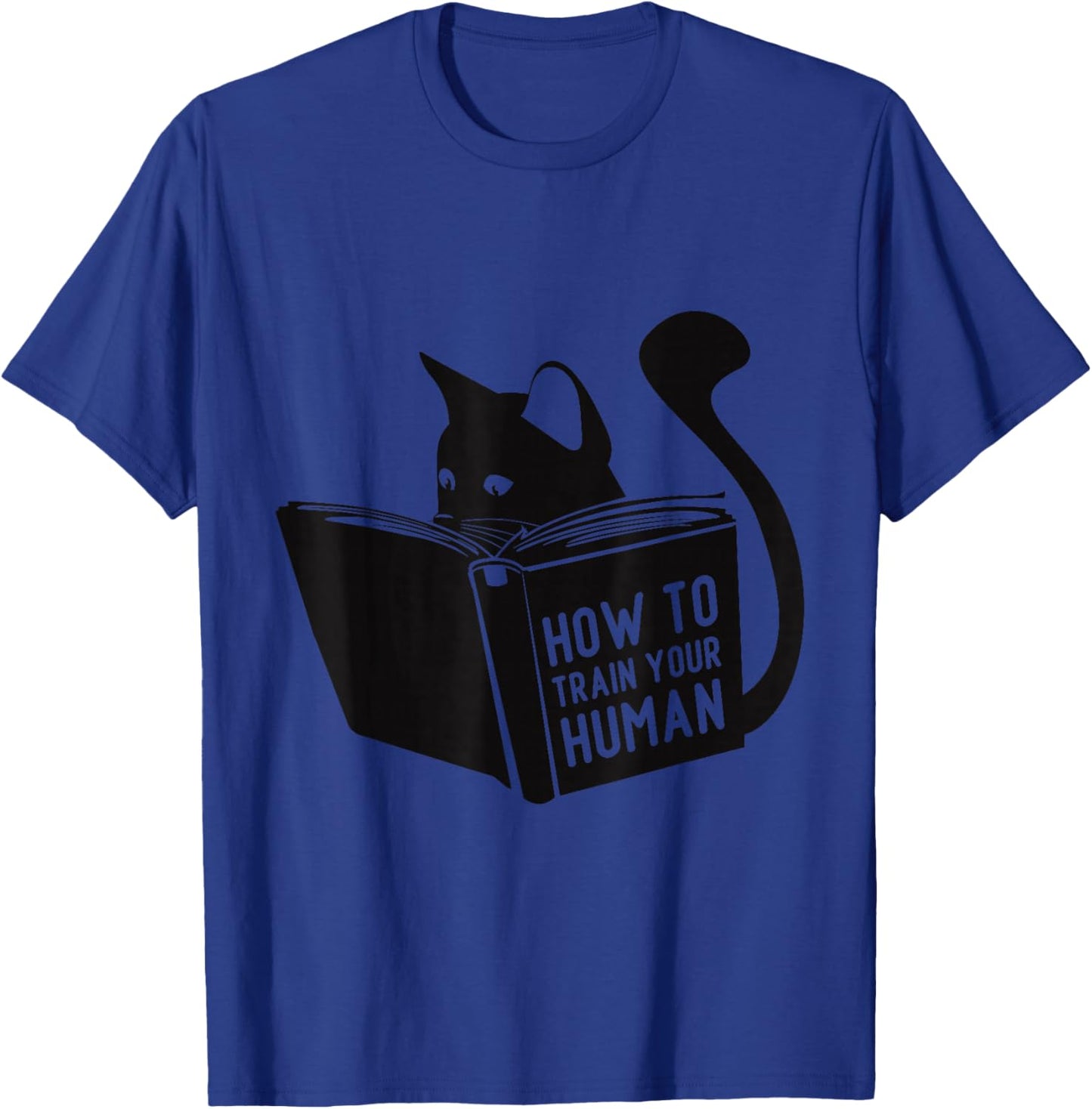 Funny Cat Reading Books T-Shirt - T-Shirt | Royal