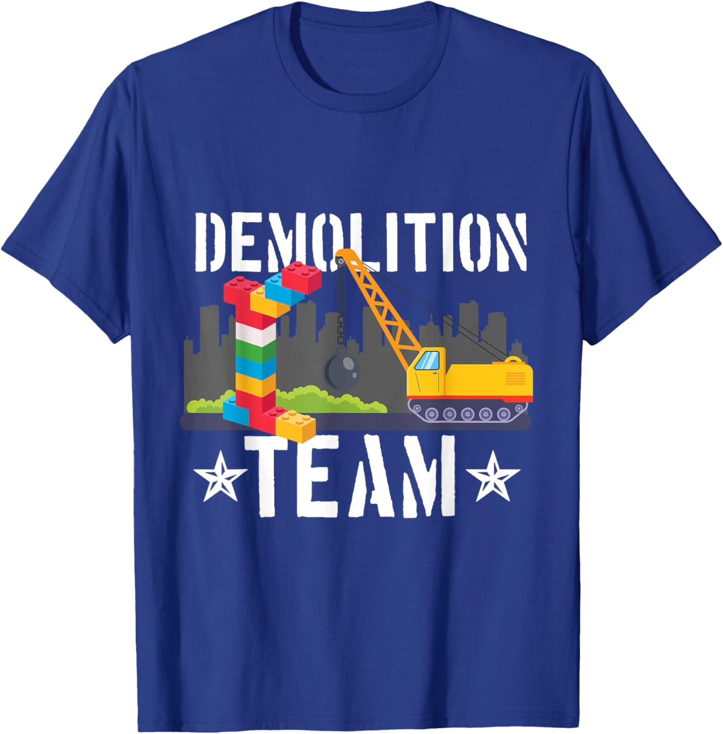 Abriss Team Builder Building Blocks Building Blocks Toy T-Shirt - T-Shirt | Royal