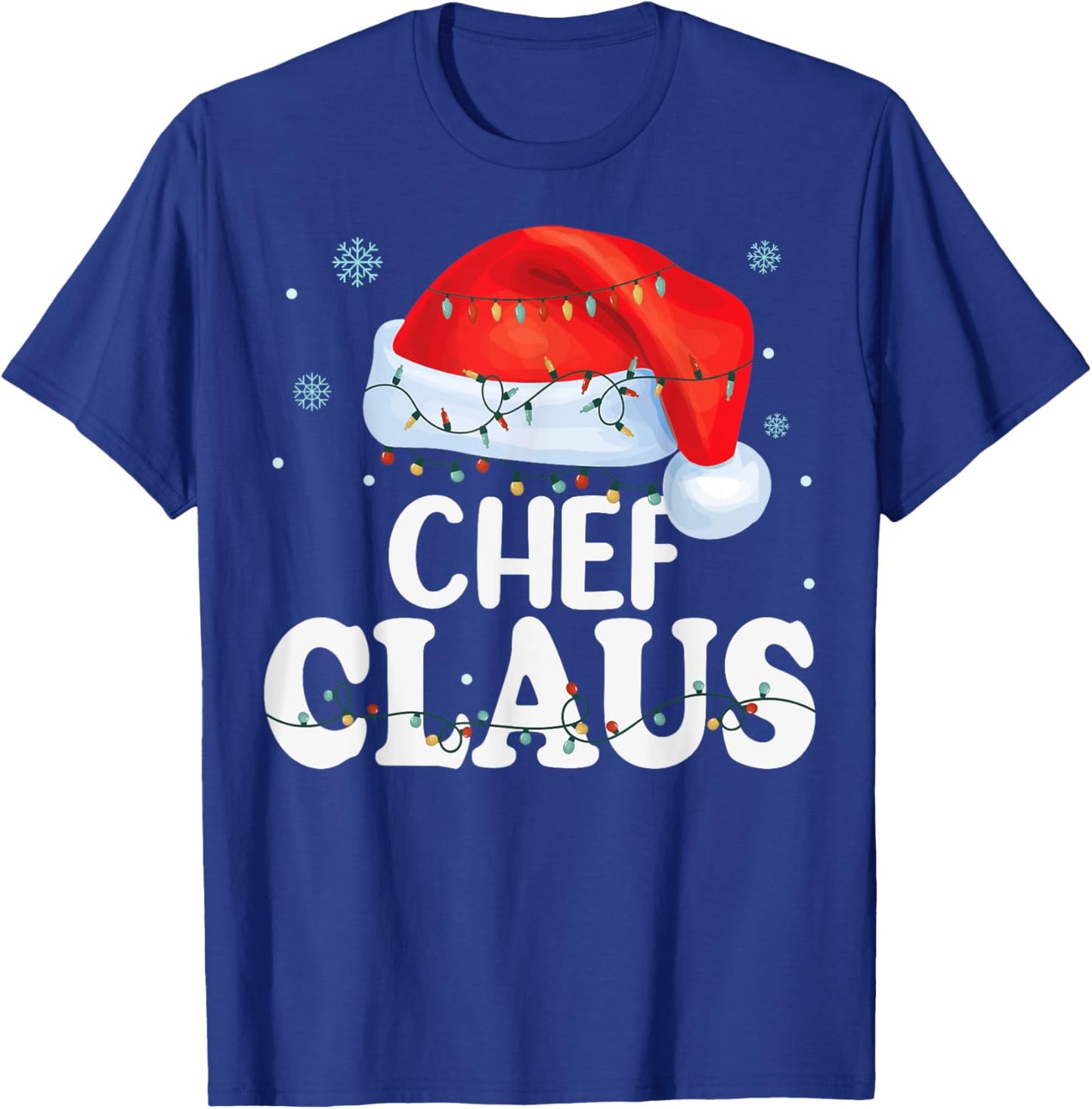 Chef Santa Claus Christmas Funny Matching Costume T-Shirt - T-Shirt | Royal
